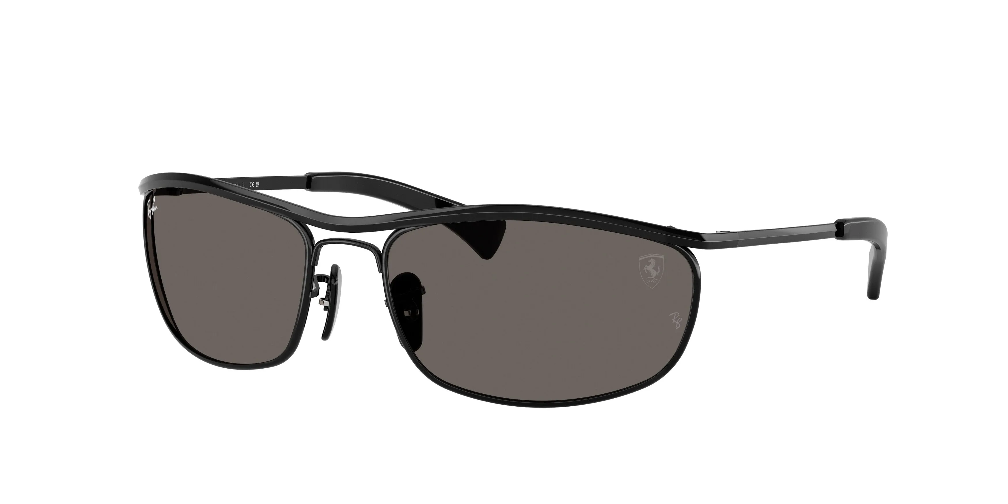 Ray - Ban RB3819M F117B1 Occhiali da sole Metallo Nero Grigio Rotonda Normale - immagine 1