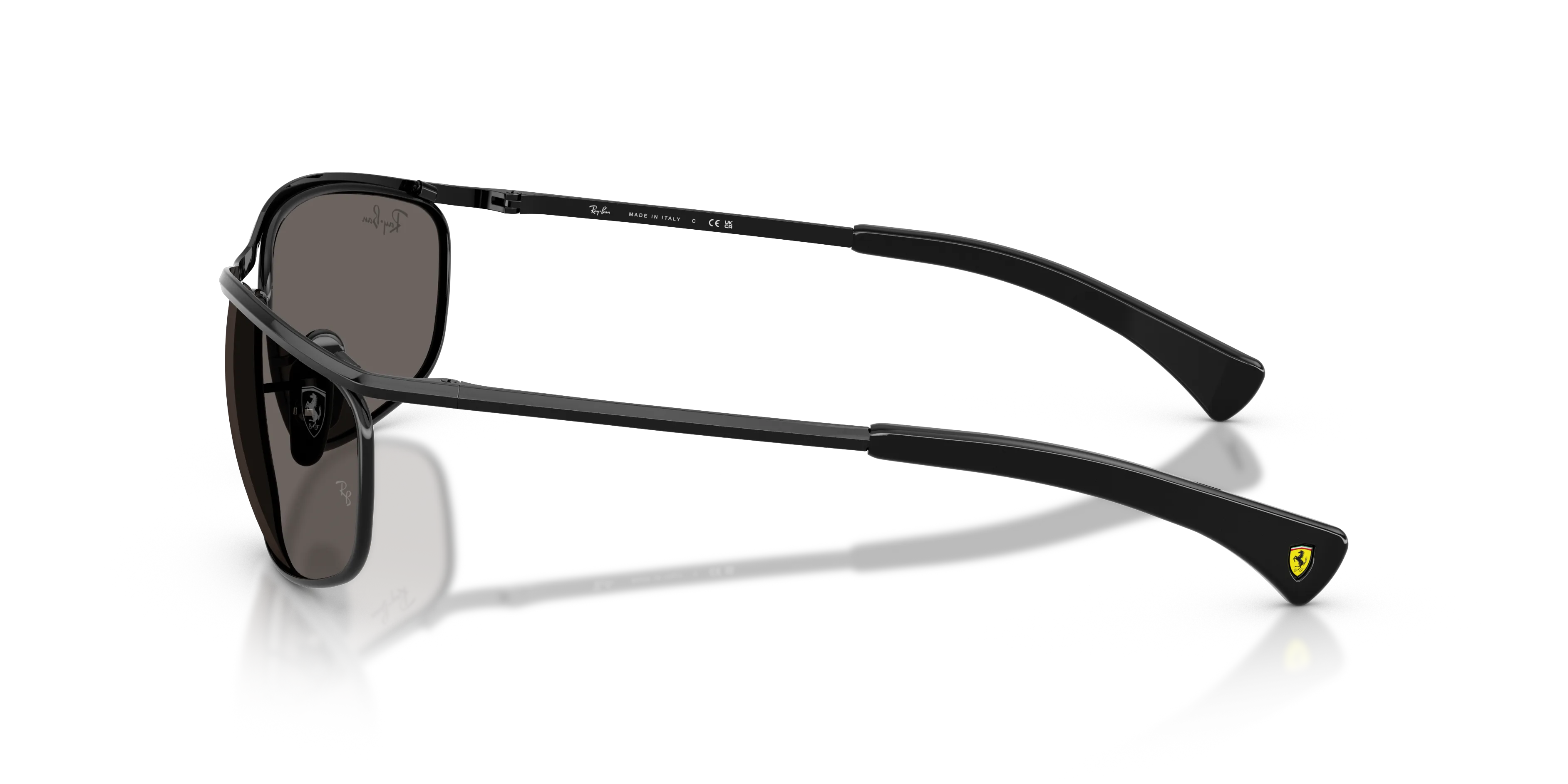 Ray - Ban RB3819M F117B1 Occhiali da sole Metallo Nero Grigio Rotonda Normale - immagine 4