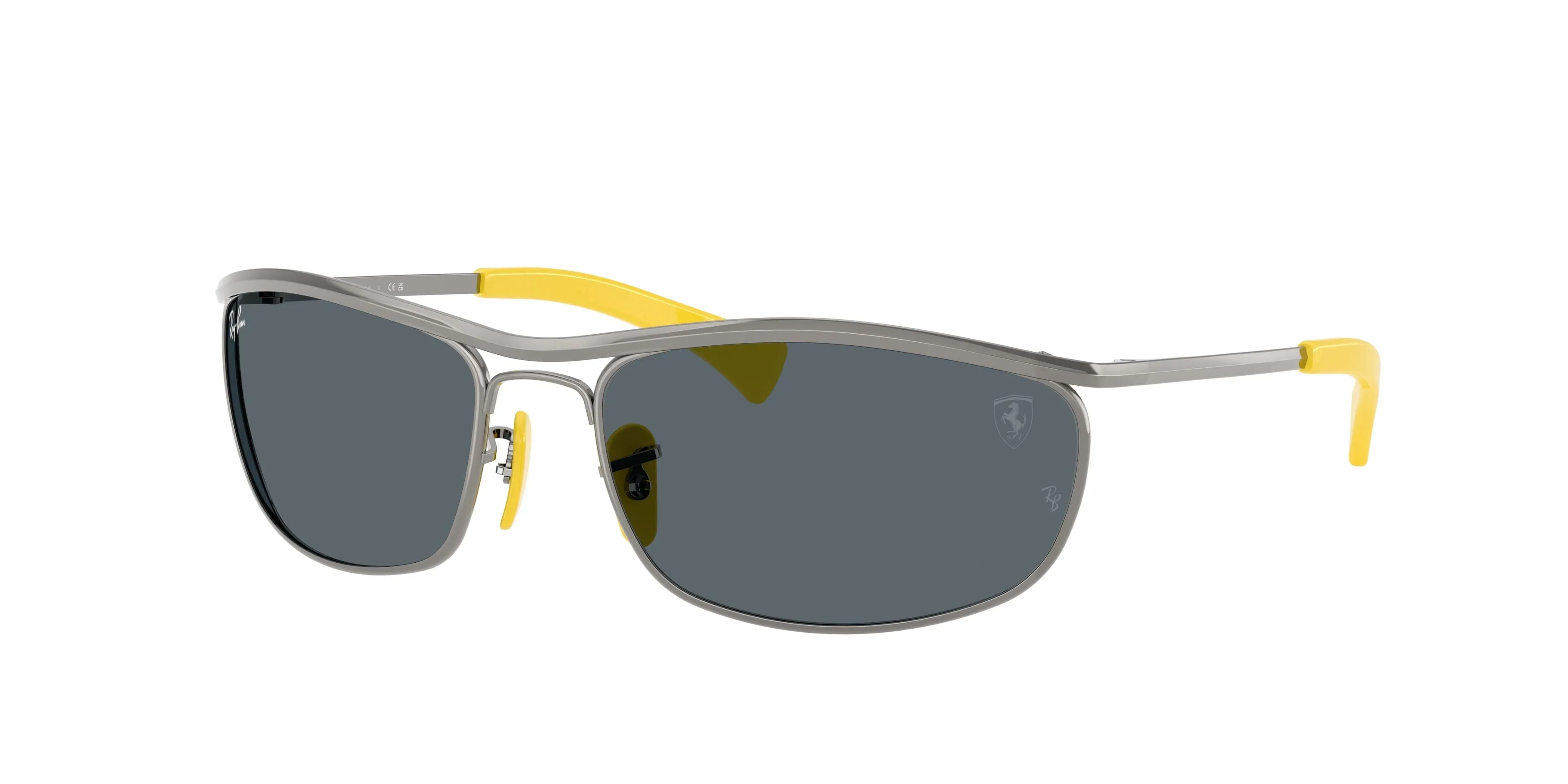 Ray - Ban RB3819M F030R5 Occhiali da sole Metallo Grigio Blu Rotonda Normale - immagine 1