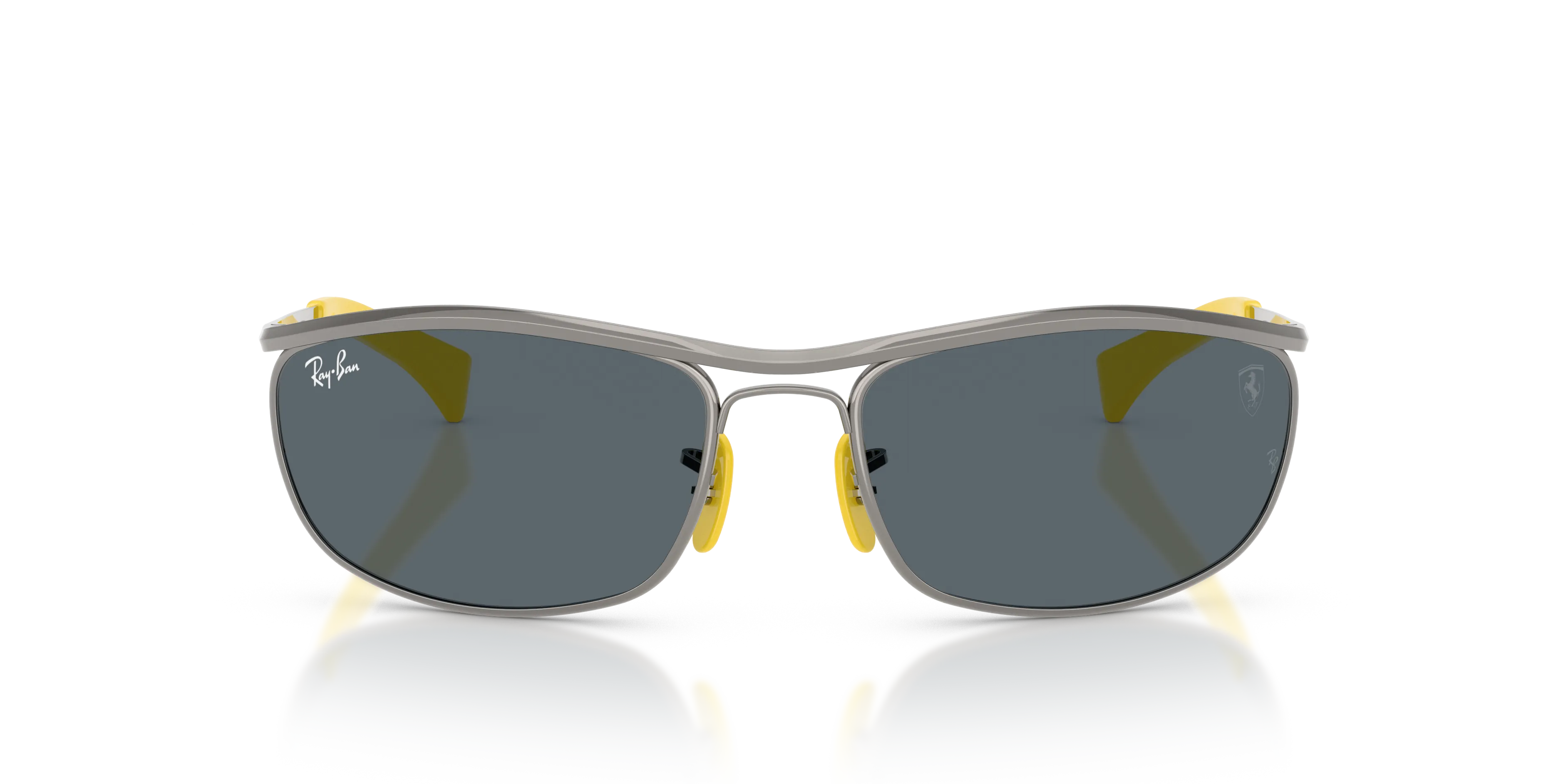 Ray - Ban RB3819M F030R5 Occhiali da sole Metallo Grigio Blu Rotonda Normale - immagine 3