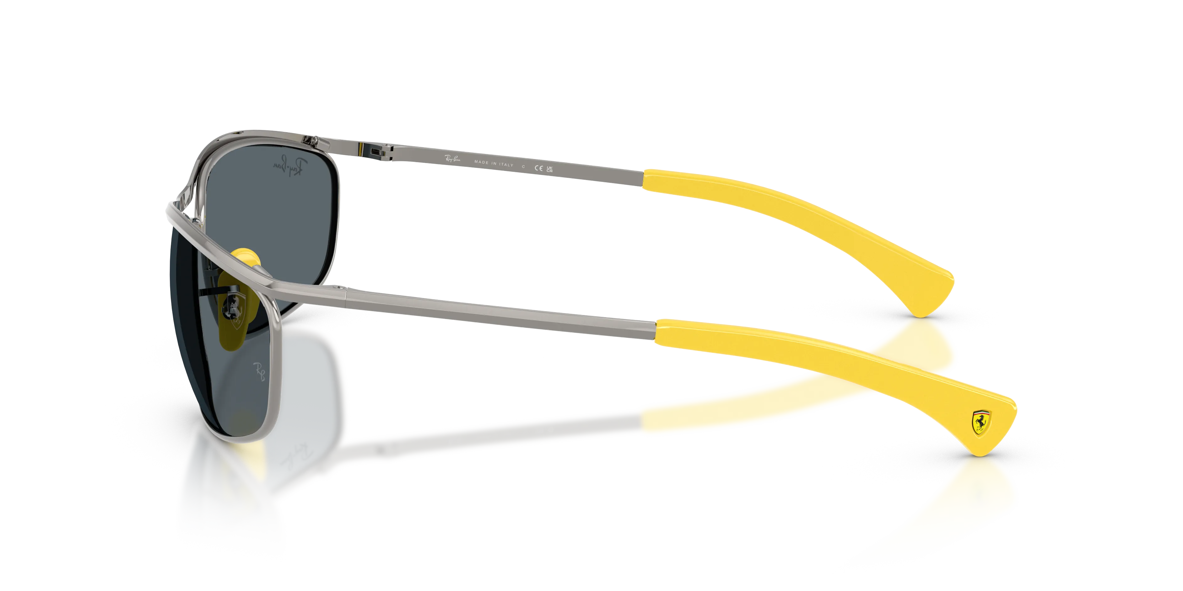 Ray - Ban RB3819M F030R5 Occhiali da sole Metallo Grigio Blu Rotonda Normale - immagine 4