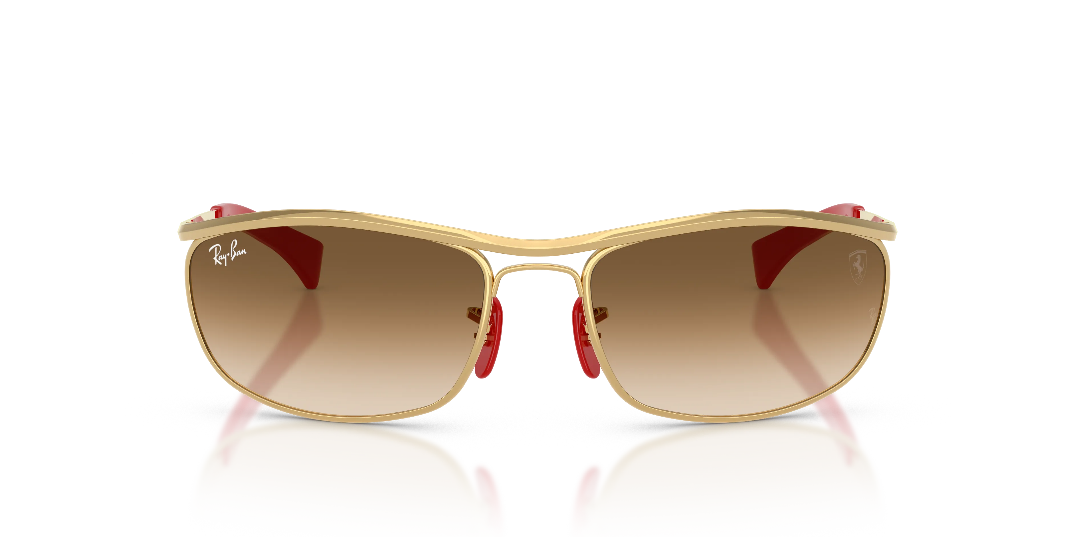 Ray - Ban RB3819M F00851 Occhiali da sole Metallo Oro Marrone Rotonda Normale - immagine 3