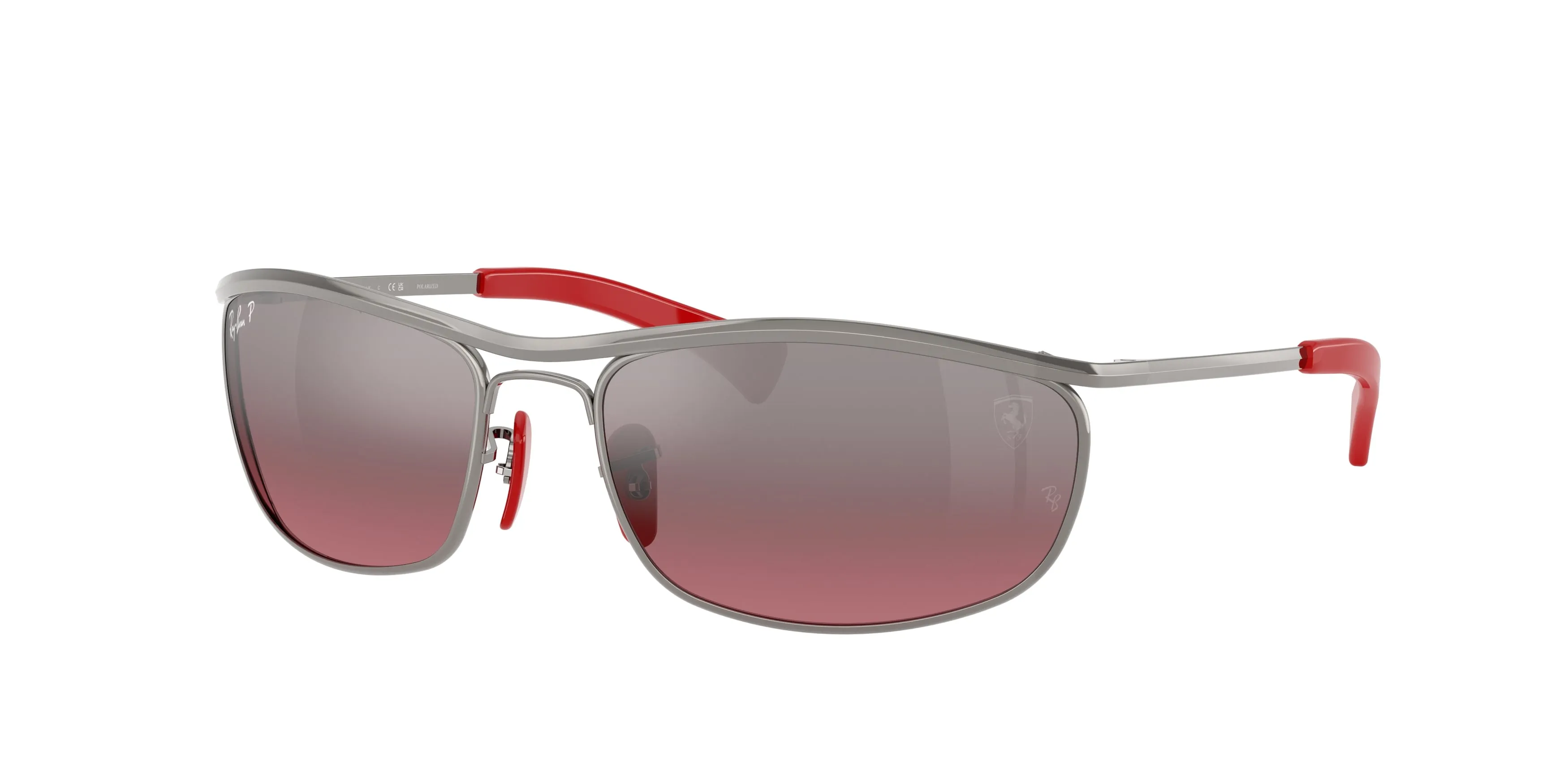 Ray - Ban RB3819M F0017A Occhiali da sole Metallo Grigio Viola Rotonda Polarizzata - immagine 1