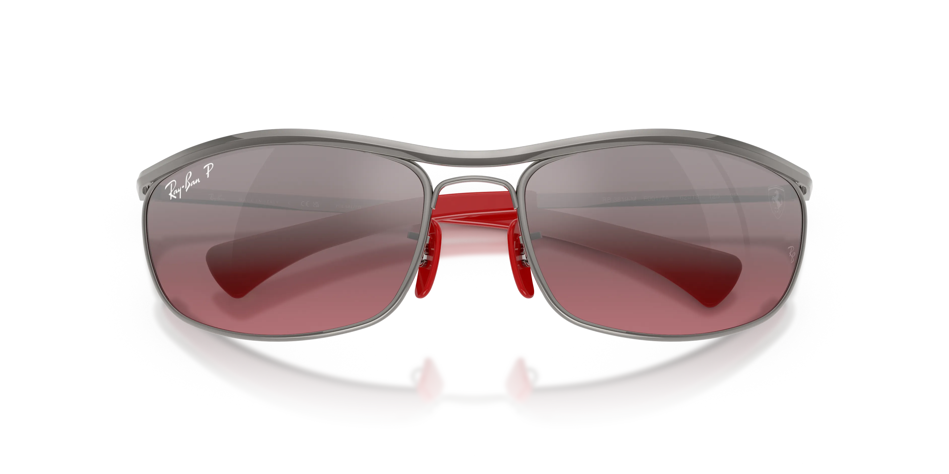 Ray - Ban RB3819M F0017A Occhiali da sole Metallo Grigio Viola Rotonda Polarizzata - immagine 2