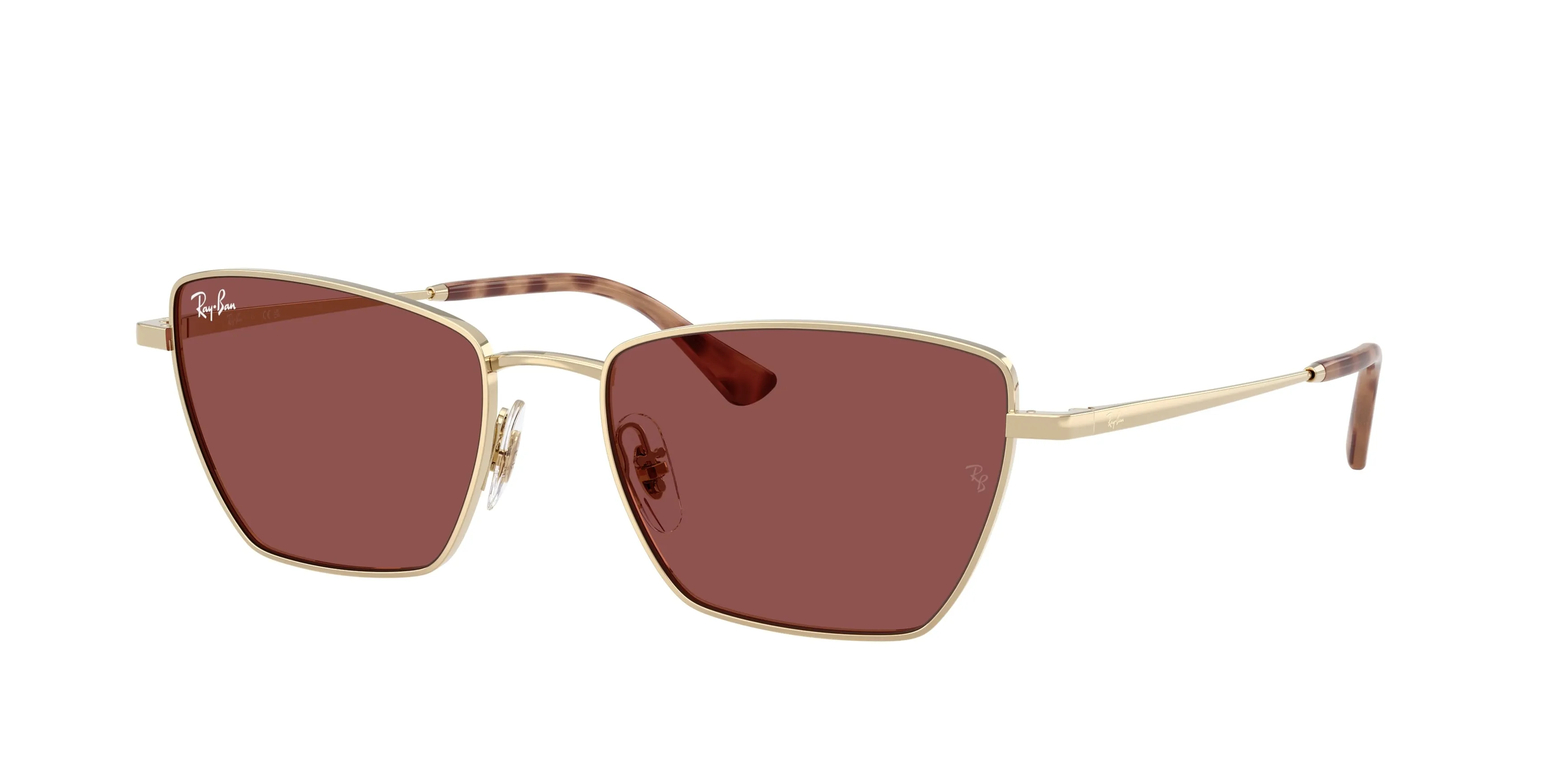 Ray - Ban RB3783 921375 Occhiali da sole Metallo Oro Viola Geometrica Normale - immagine 1