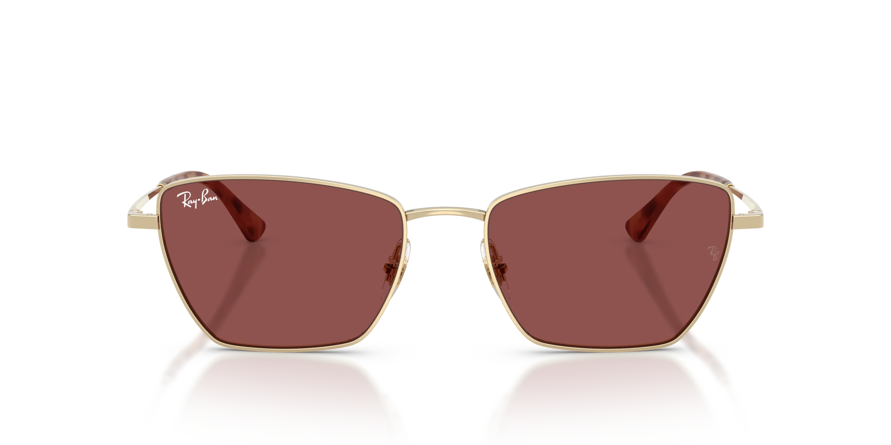 Ray - Ban RB3783 921375 Occhiali da sole Metallo Oro Viola Geometrica Normale - immagine 3