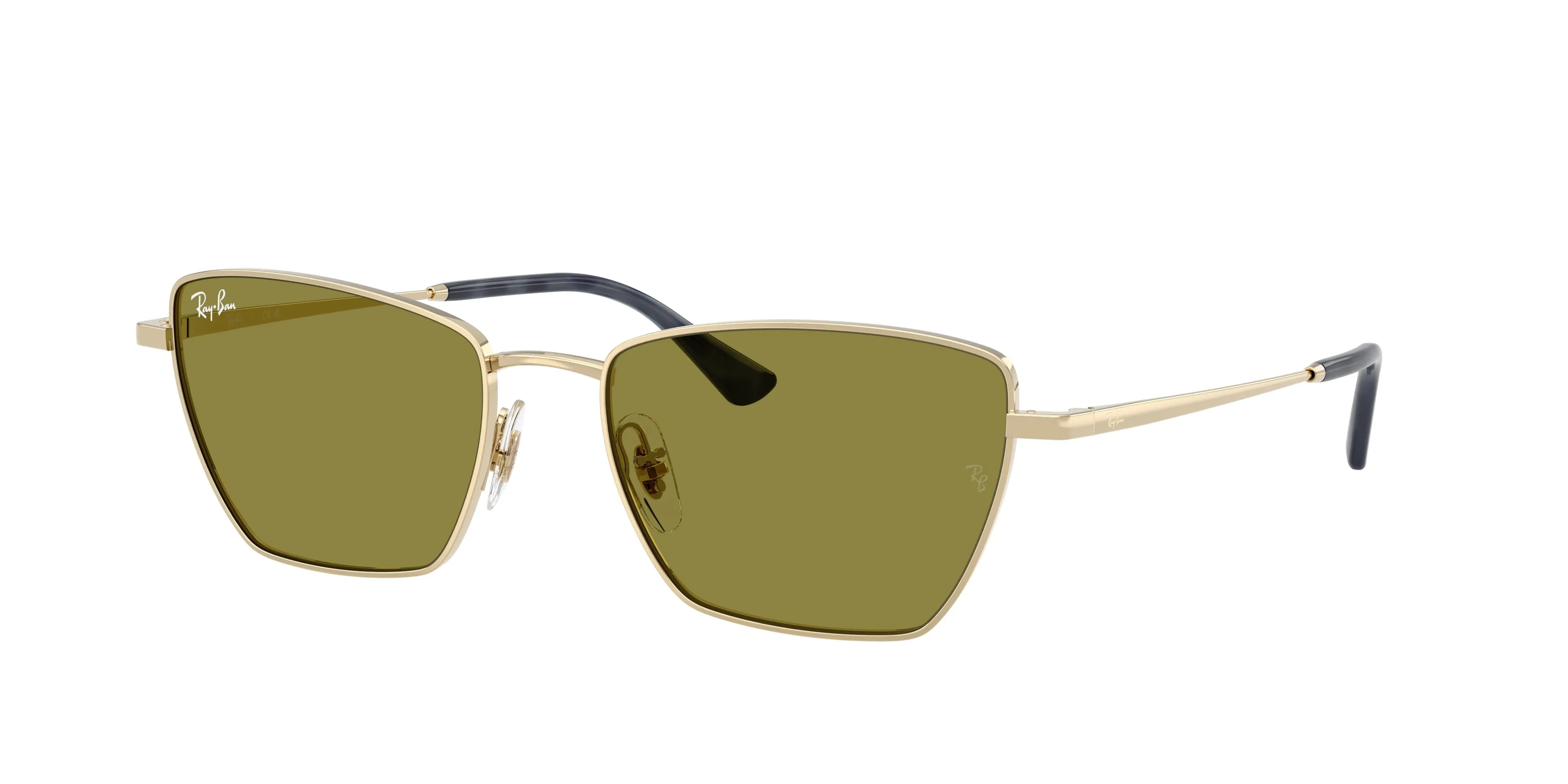Ray - Ban RB3783 9213/2 Occhiali da sole Metallo Oro Verde Geometrica Normale - immagine 1