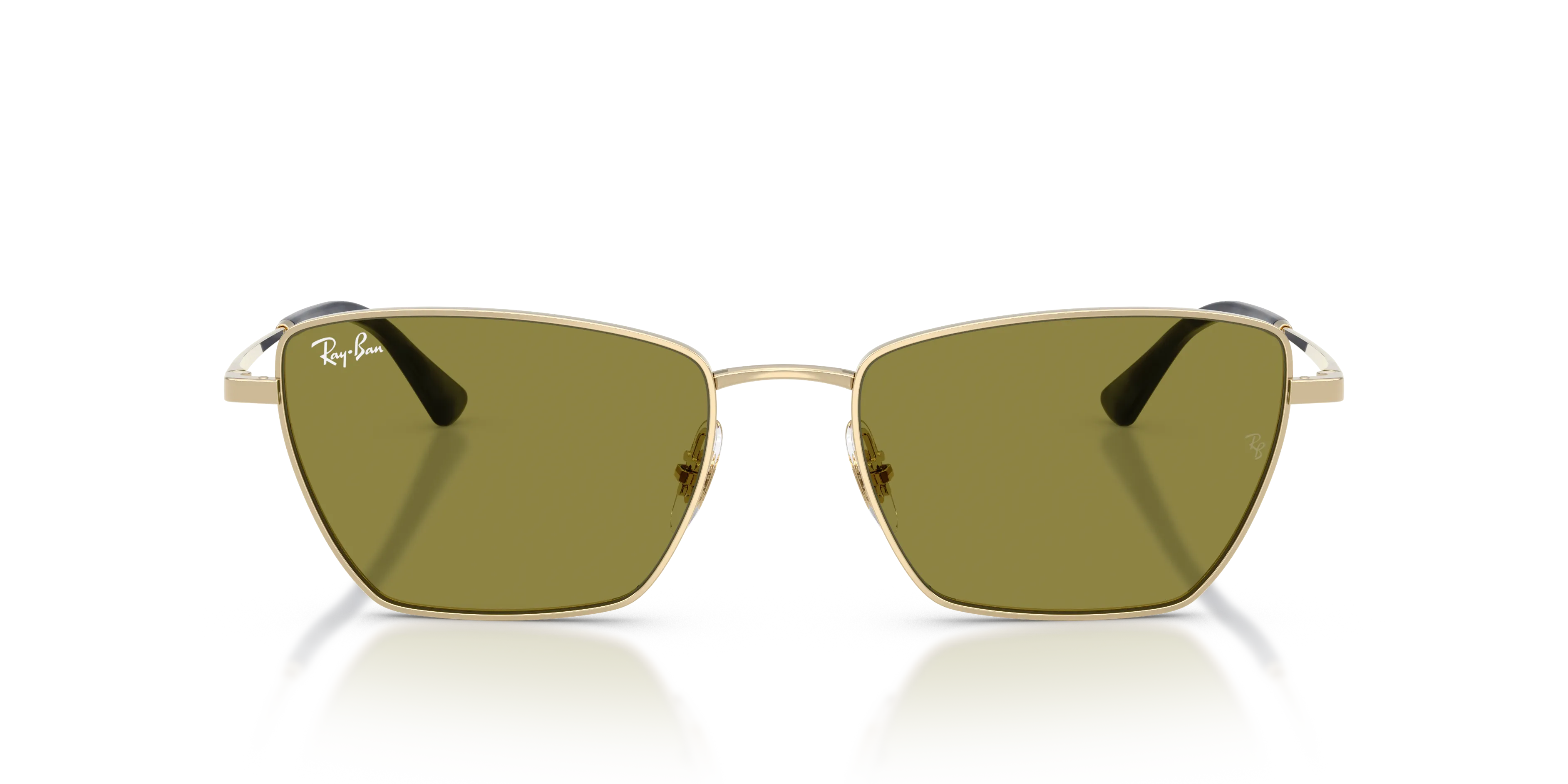Ray - Ban RB3783 9213/2 Occhiali da sole Metallo Oro Verde Geometrica Normale - immagine 3