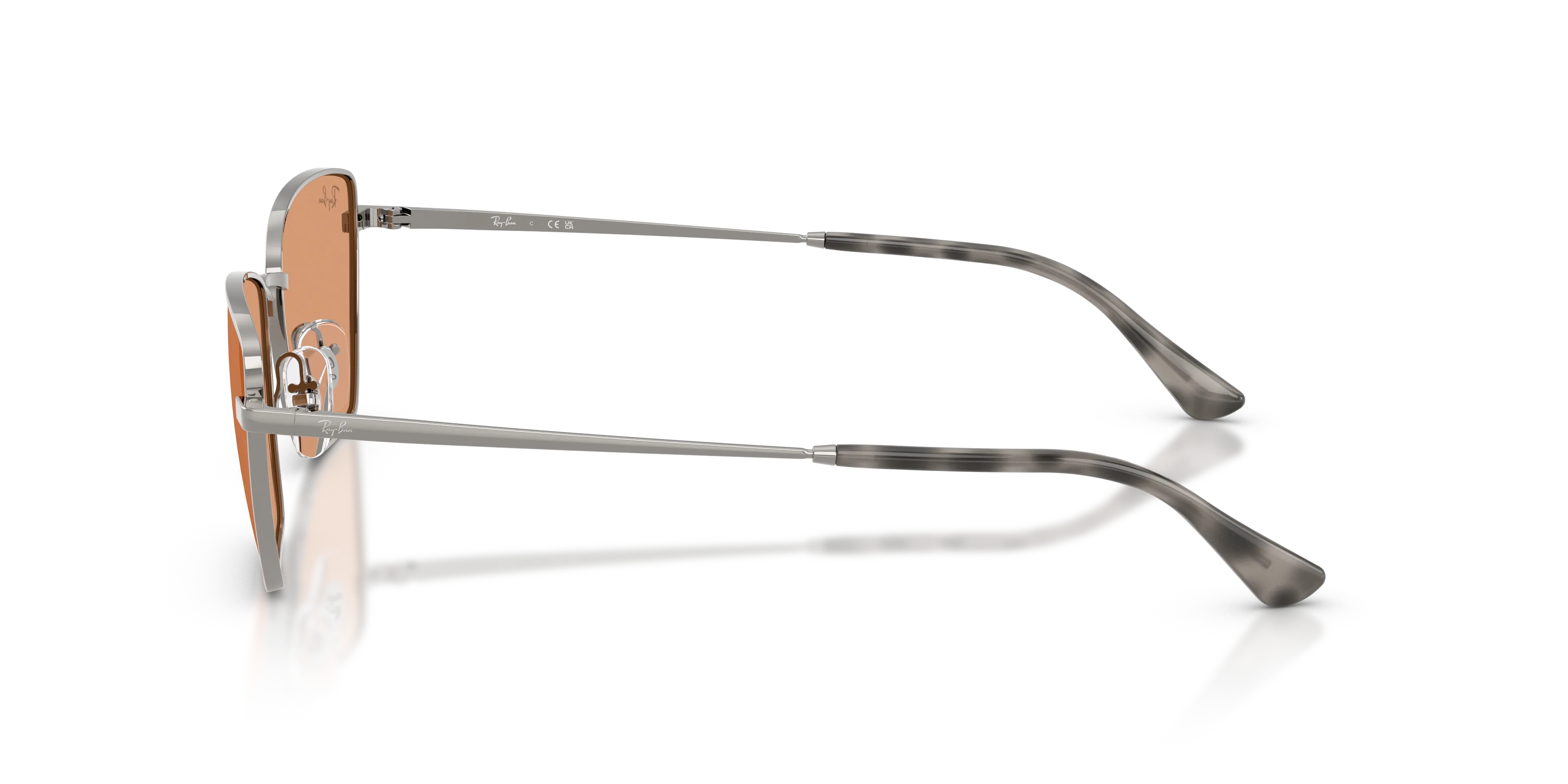 Ray - Ban RB3783 004/7 Occhiali da sole Metallo Grigio Arancione Geometrica Normale - immagine 4