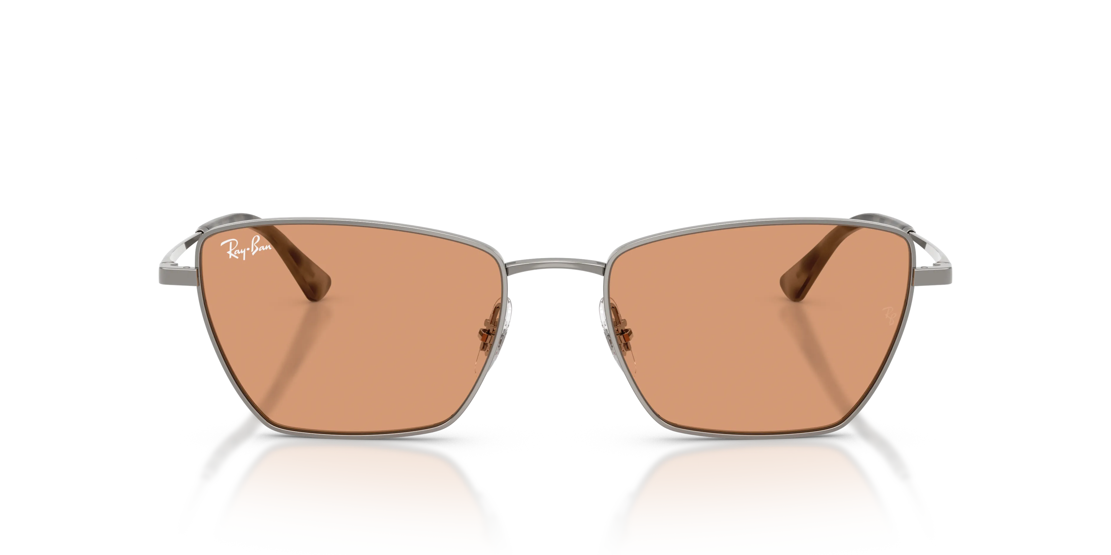 Ray - Ban RB3783 004/7 Occhiali da sole Metallo Grigio Arancione Geometrica Normale - immagine 3