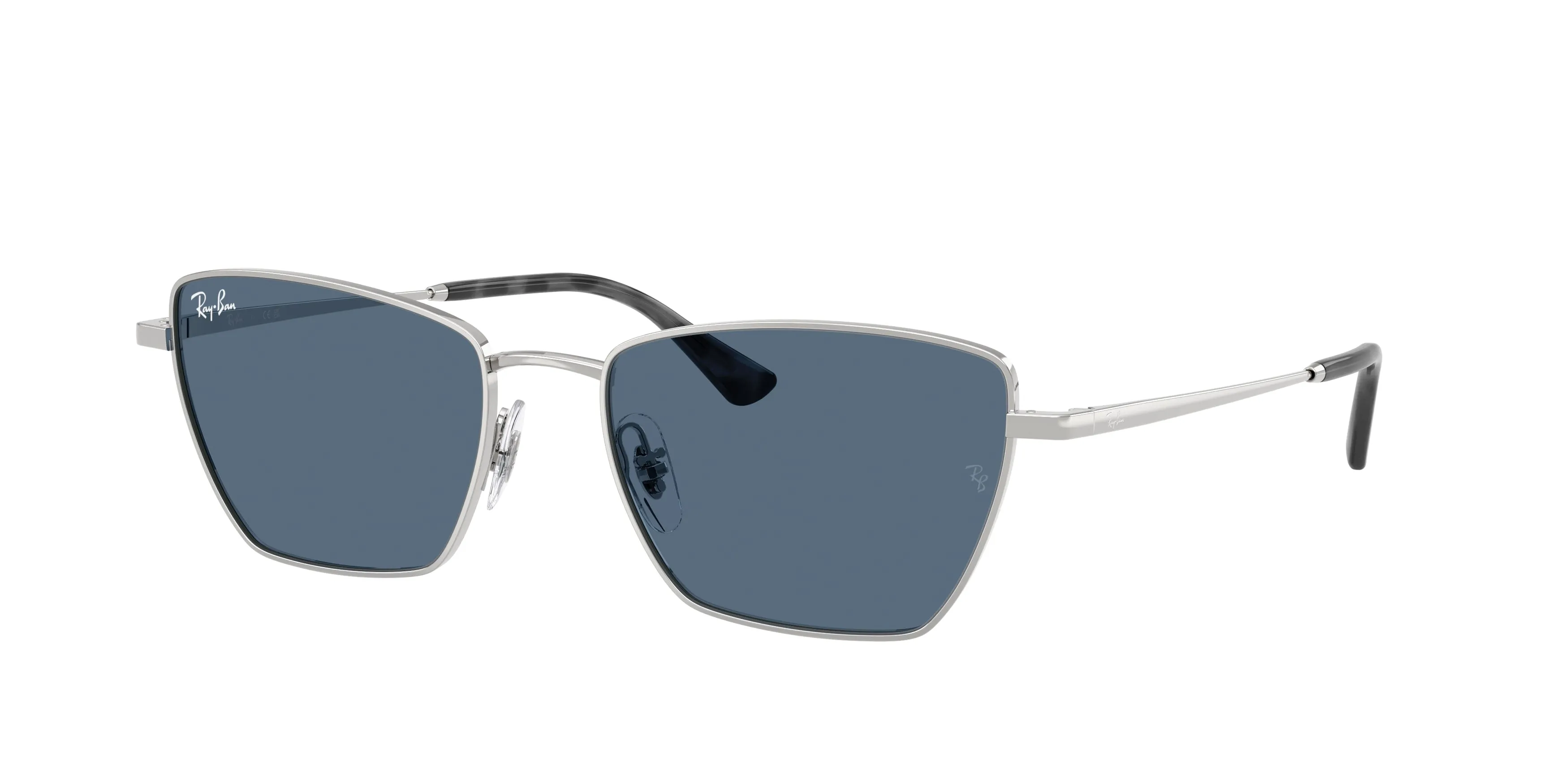 Ray - Ban RB3783 003/80 Occhiali da sole Metallo Argento Blu Geometrica Normale - immagine 1