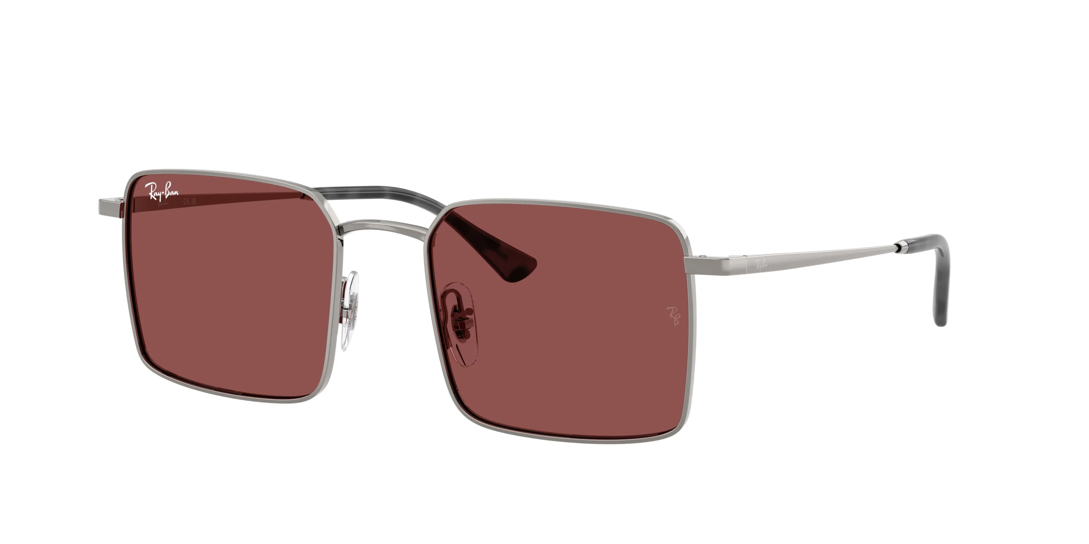 Ray - Ban RB3782 004/75 Occhiali da sole Metallo Grigio Viola Squadrata Normale - immagine 1