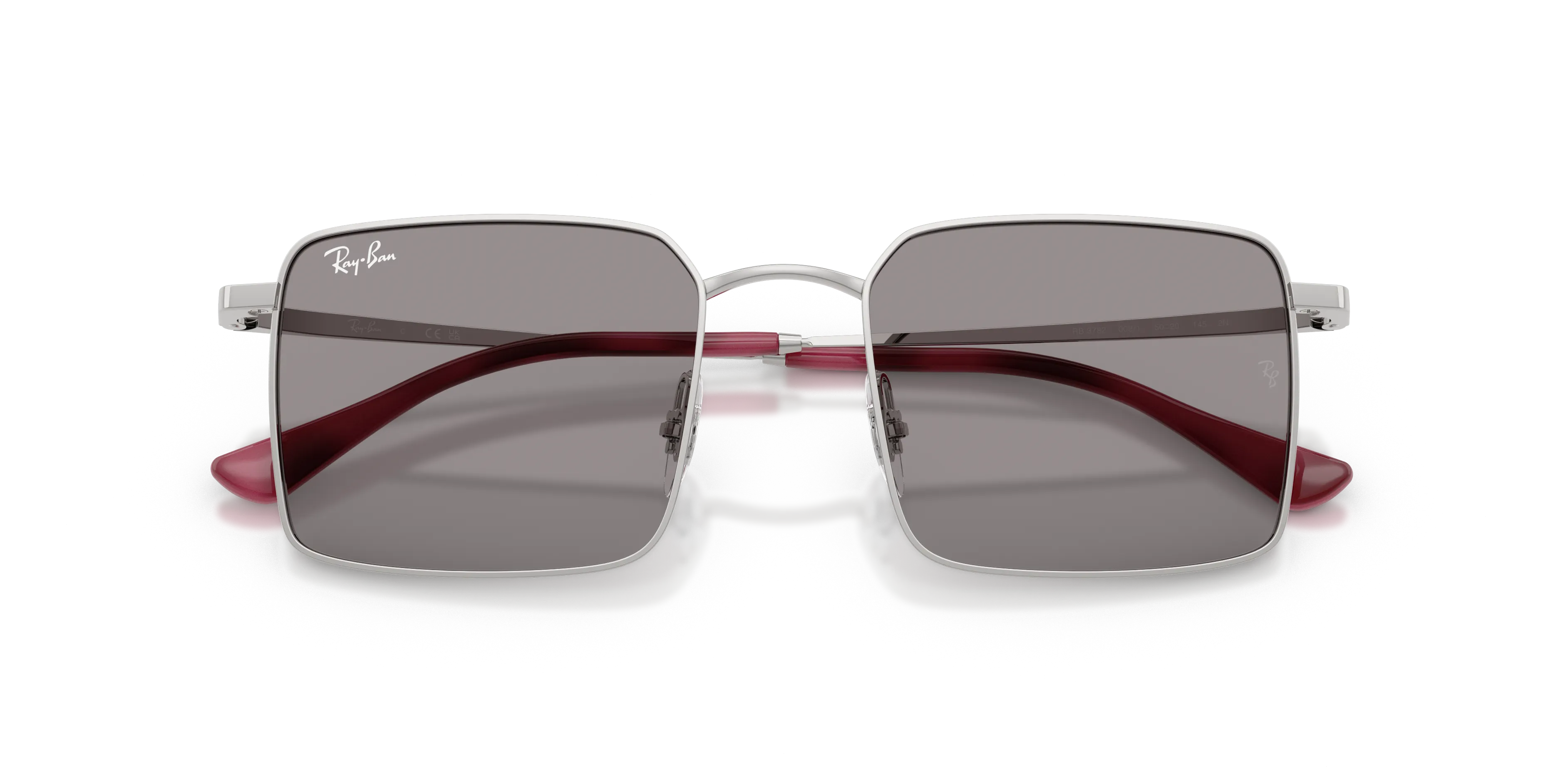 Ray - Ban RB3782 003/1 Occhiali da sole Metallo Argento Grigio Squadrata Normale - immagine 2