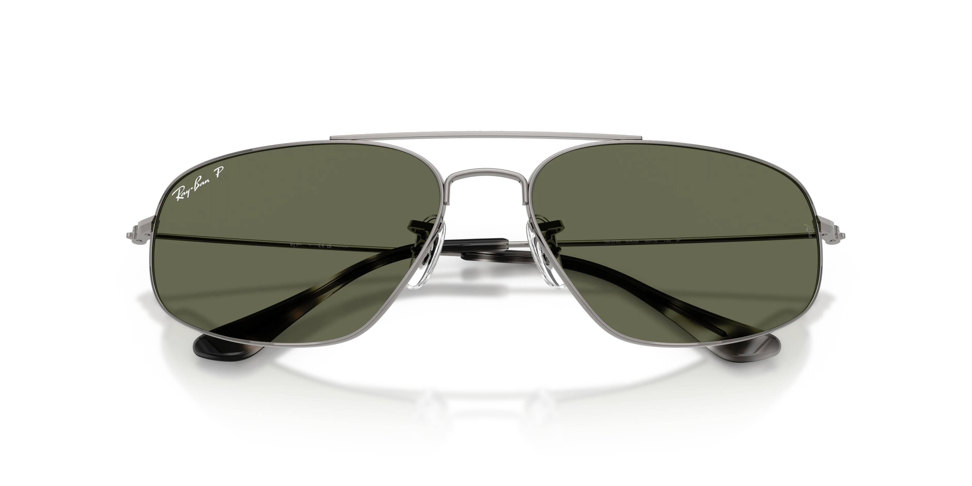 Ray - Ban RB3780 004/58 Occhiali da sole Metallo Grigio Verde Squadrata Polarizzata - immagine 2
