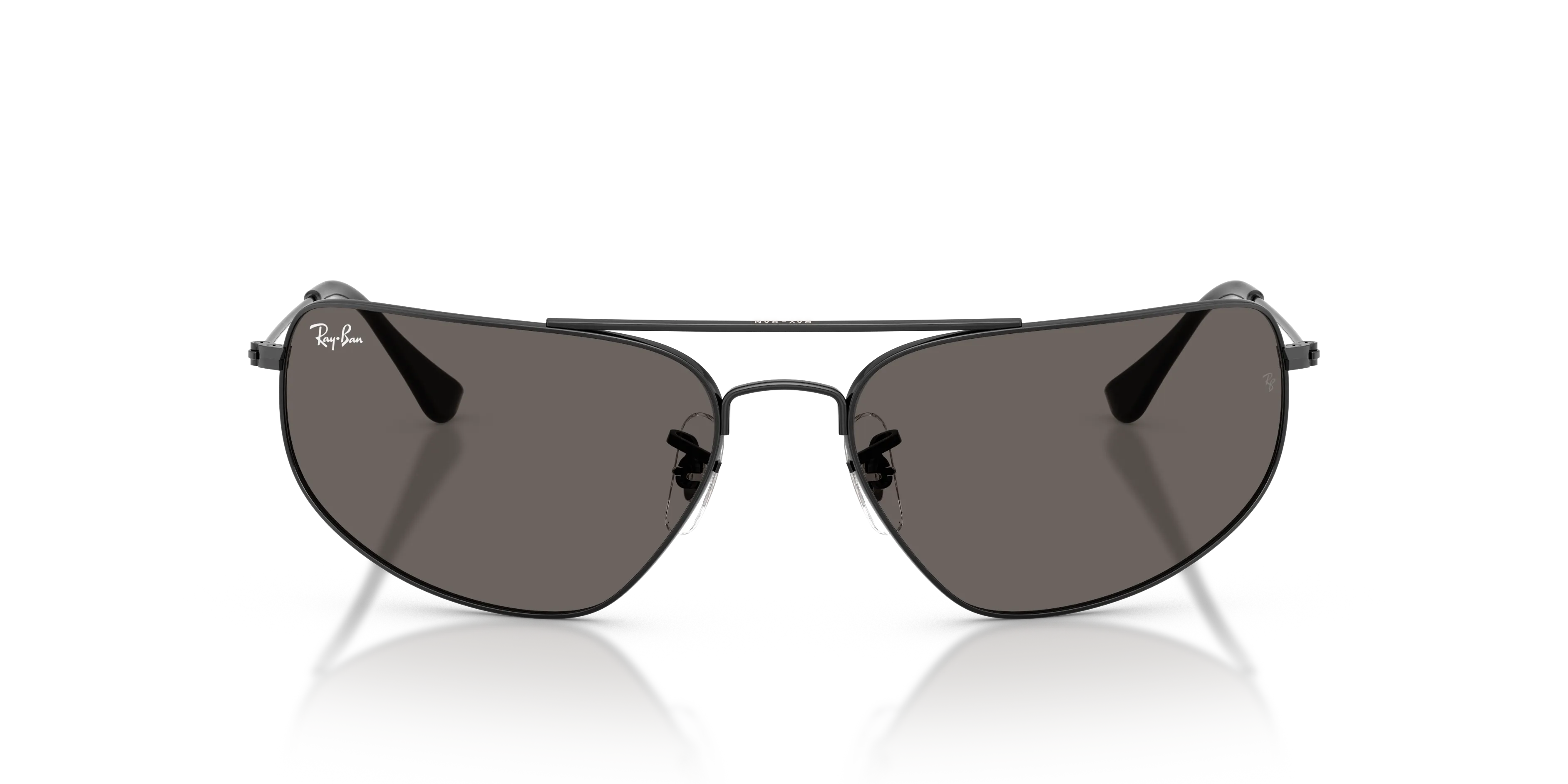 Ray - Ban RB3780 002/B1 Occhiali da sole Metallo Nero Grigio Squadrata Normale - immagine 3