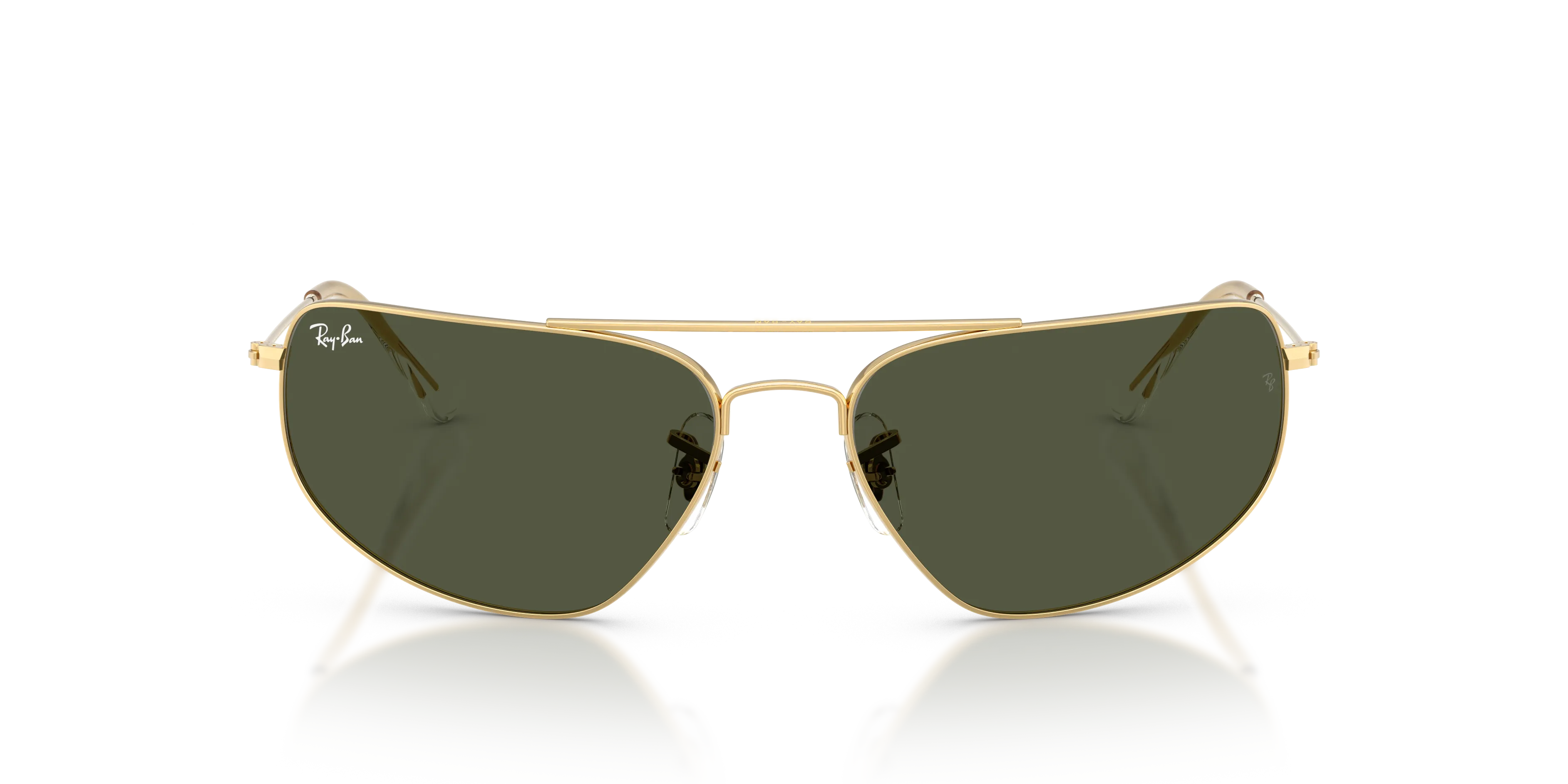 Ray - Ban RB3780 001/31 Occhiali da sole Metallo Oro Verde Squadrata Normale - immagine 3