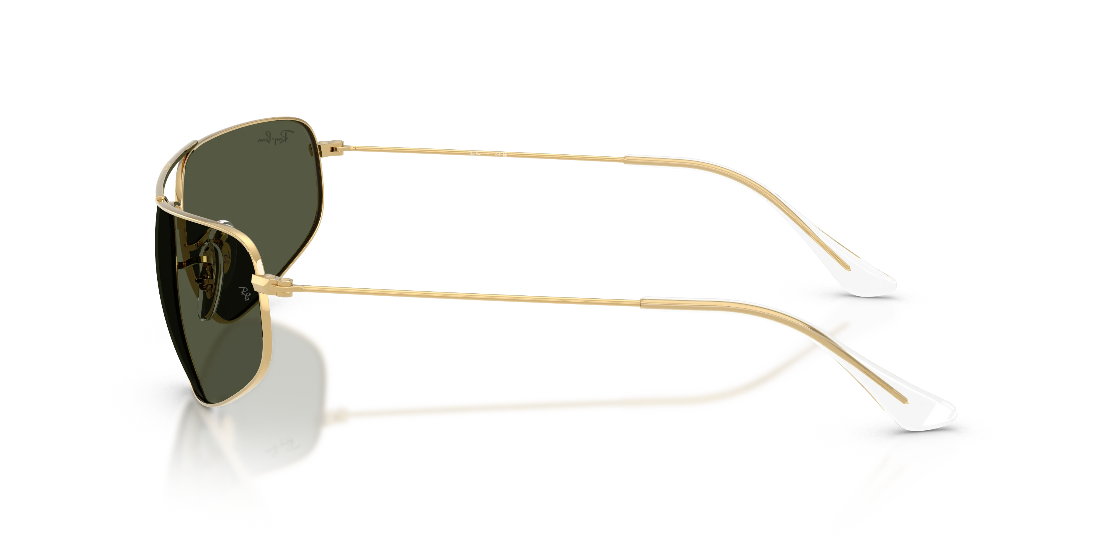 Ray - Ban RB3780 001/31 Occhiali da sole Metallo Oro Verde Squadrata Normale - immagine 4