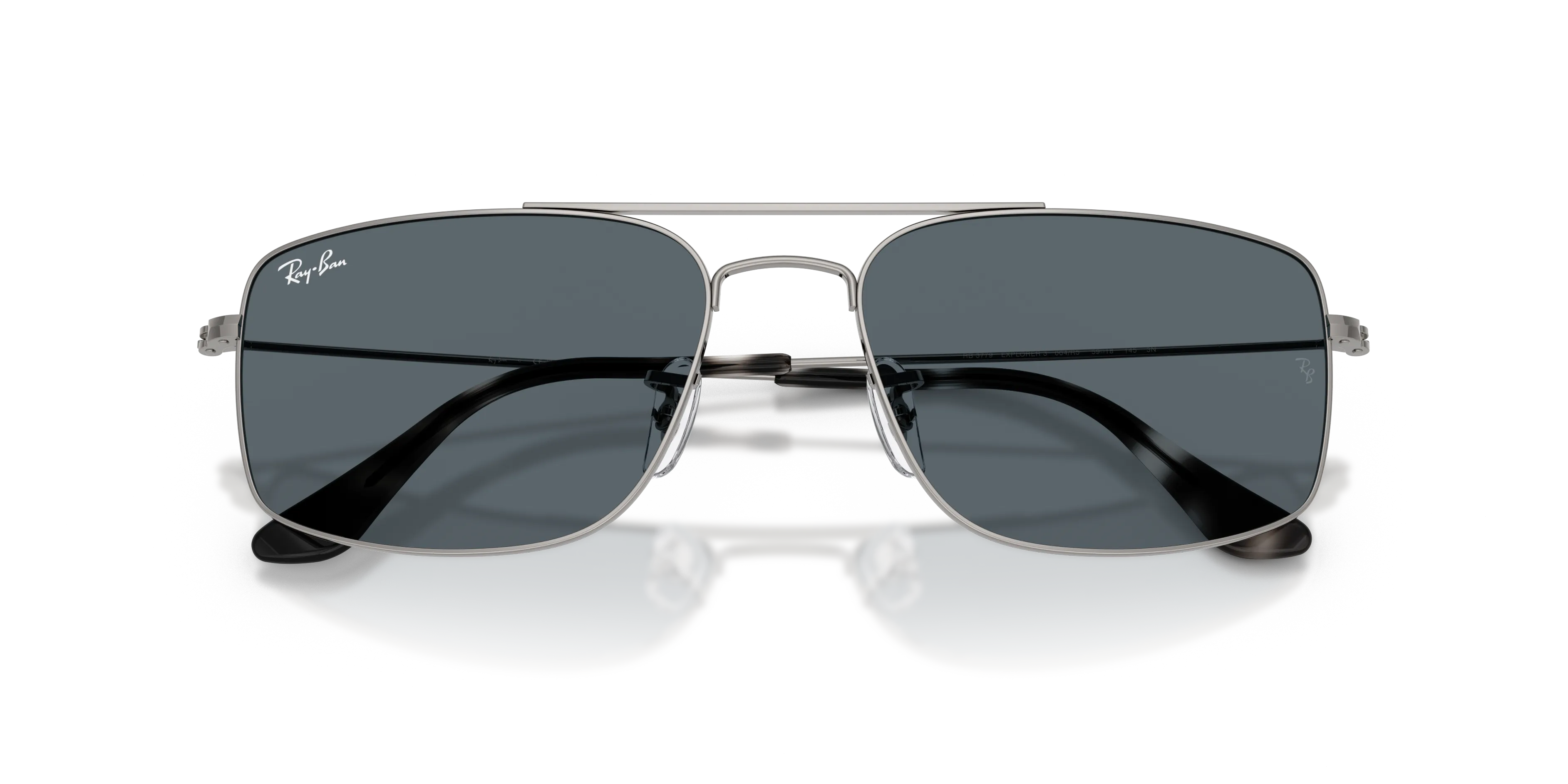 Ray - Ban RB3779 EXPLORER 3 004/R5 Occhiali da sole Metallo Grigio Blu Squadrata Normale - immagine 2