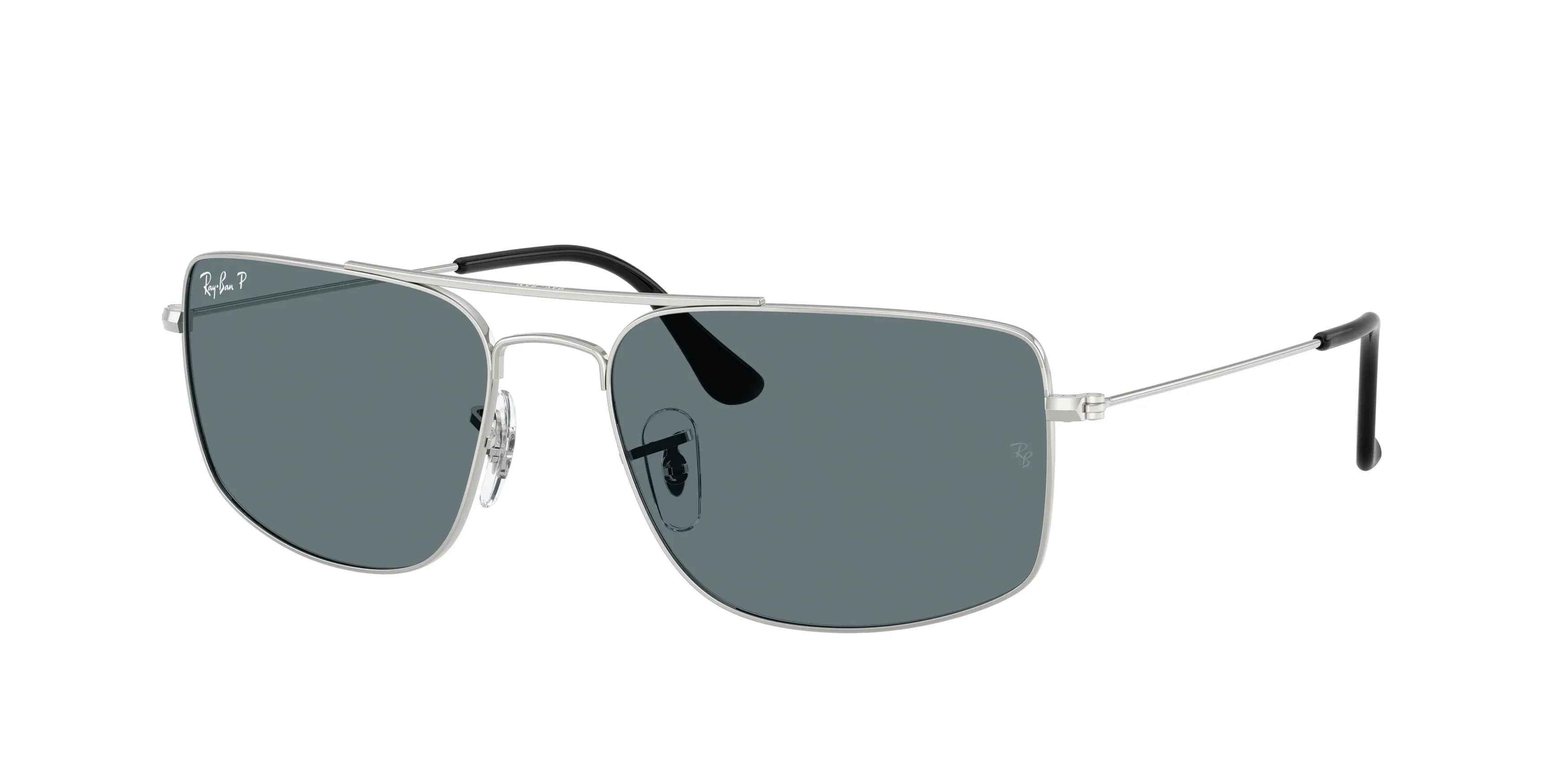 Ray - Ban RB3779 EXPLORER 3 003/3R Occhiali da sole Metallo Argento Blu Squadrata Polarizzata - immagine 1