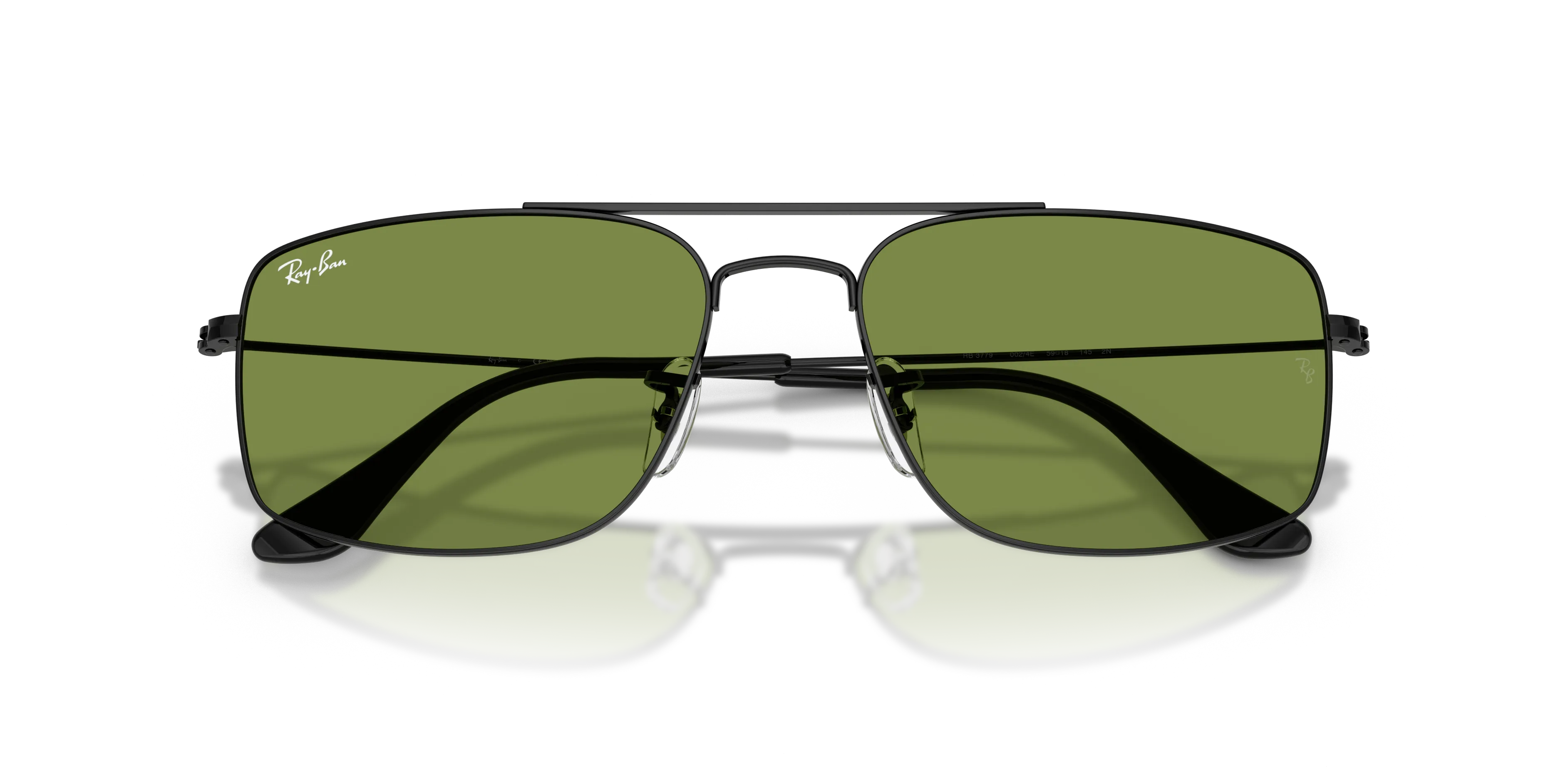 Ray - Ban RB3779 EXPLORER 3 002/4E Occhiali da sole Metallo Nero Verde Squadrata Normale - immagine 2
