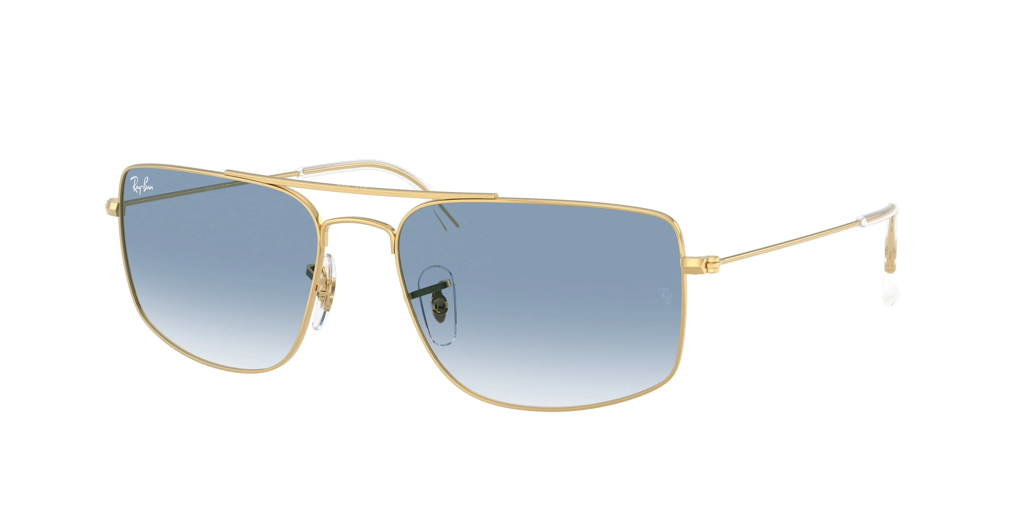 Ray - Ban RB3779 EXPLORER 3 001/3F Occhiali da sole Metallo Oro Blu Squadrata Normale Sfumato - immagine 1