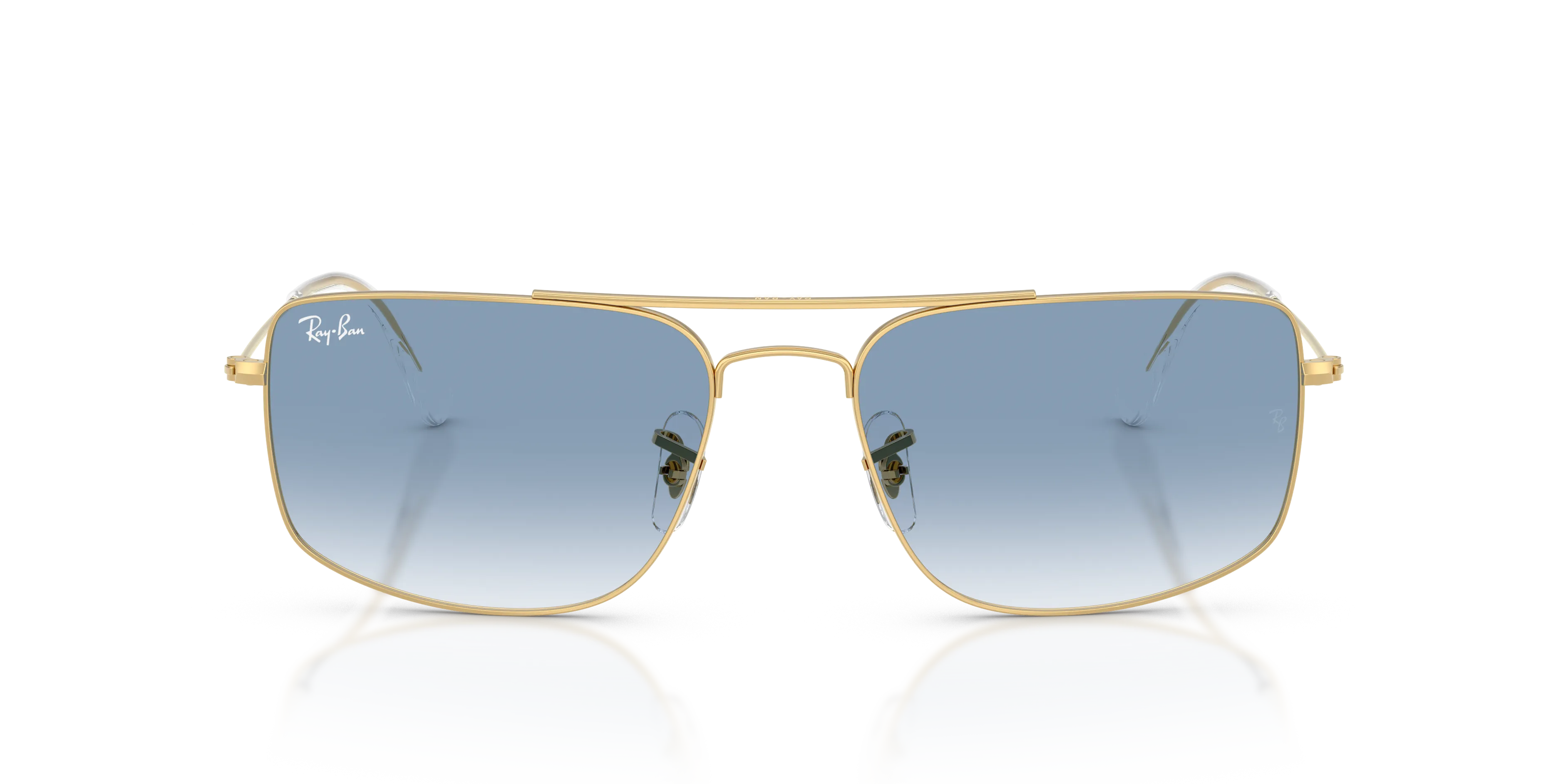 Ray - Ban RB3779 EXPLORER 3 001/3F Occhiali da sole Metallo Oro Blu Squadrata Normale Sfumato - immagine 3