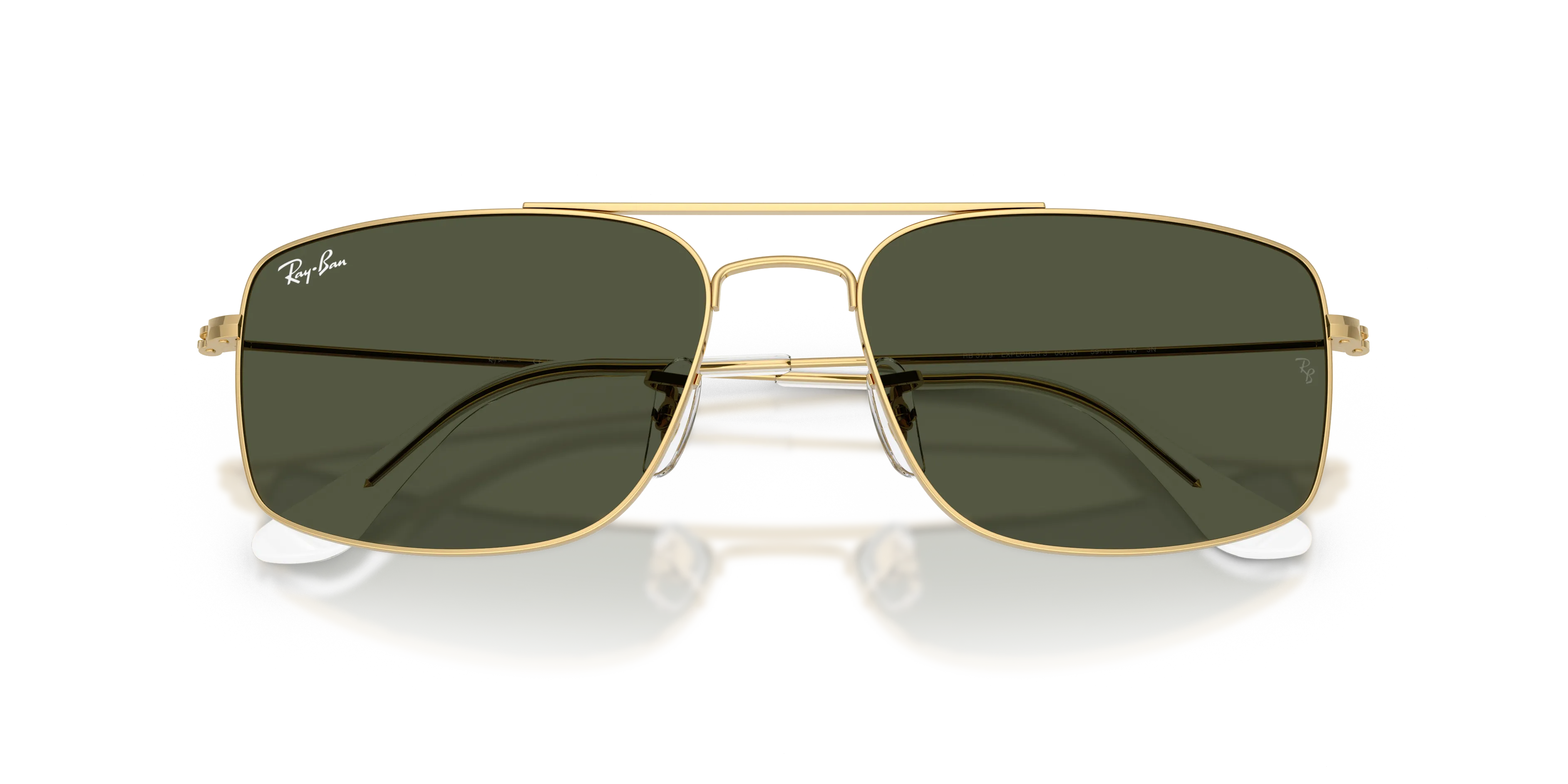Ray - Ban RB3779 EXPLORER 3 001/31 Occhiali da sole Metallo Oro Verde Squadrata Normale - immagine 2
