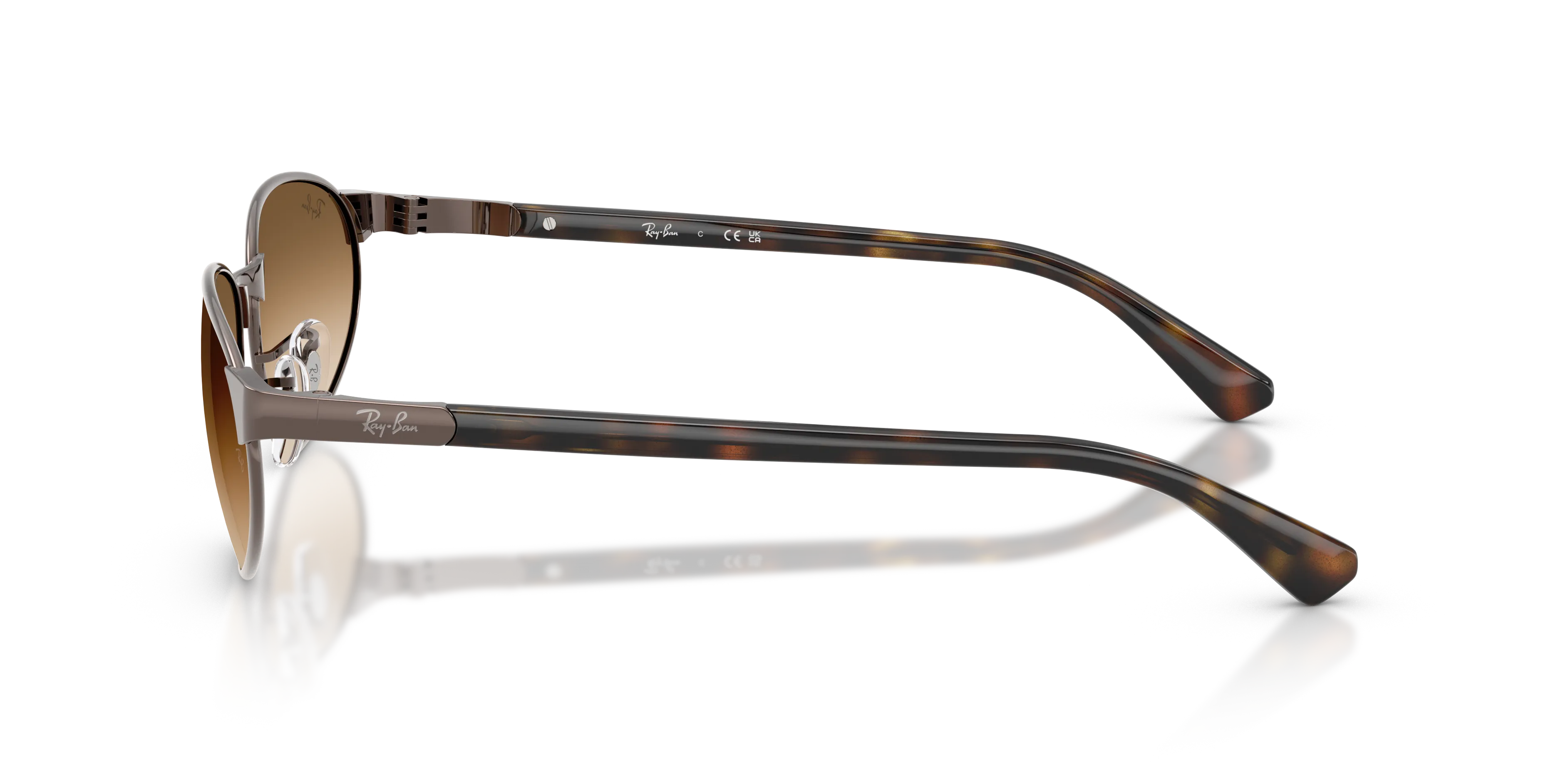 Ray - Ban RB3777 925932 Occhiali da sole Metallo Bronzo Marrone Geometrica Normale Sfumato - immagine 4