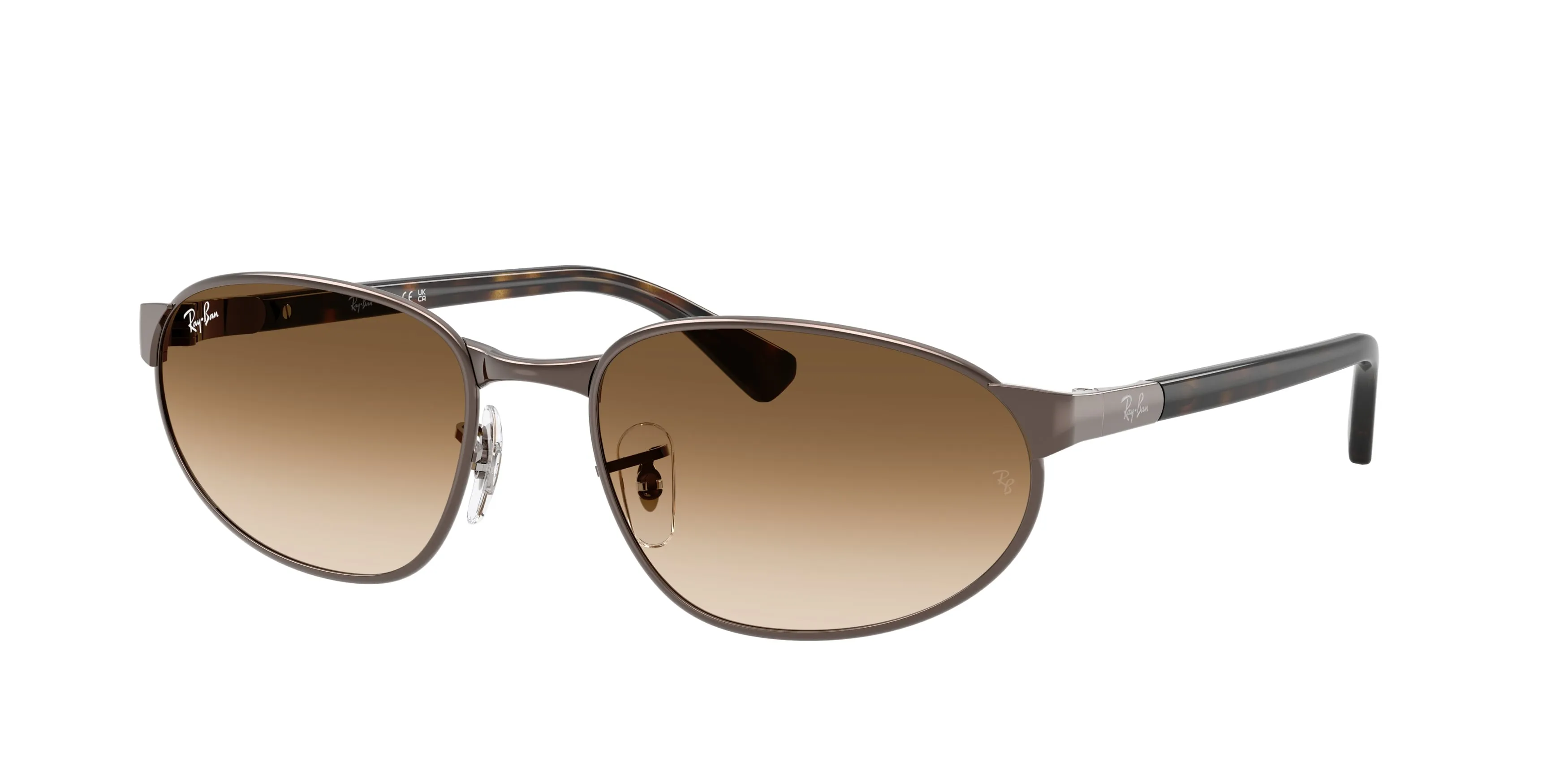 Ray - Ban RB3777 925932 Occhiali da sole Metallo Bronzo Marrone Geometrica Normale Sfumato - immagine 1