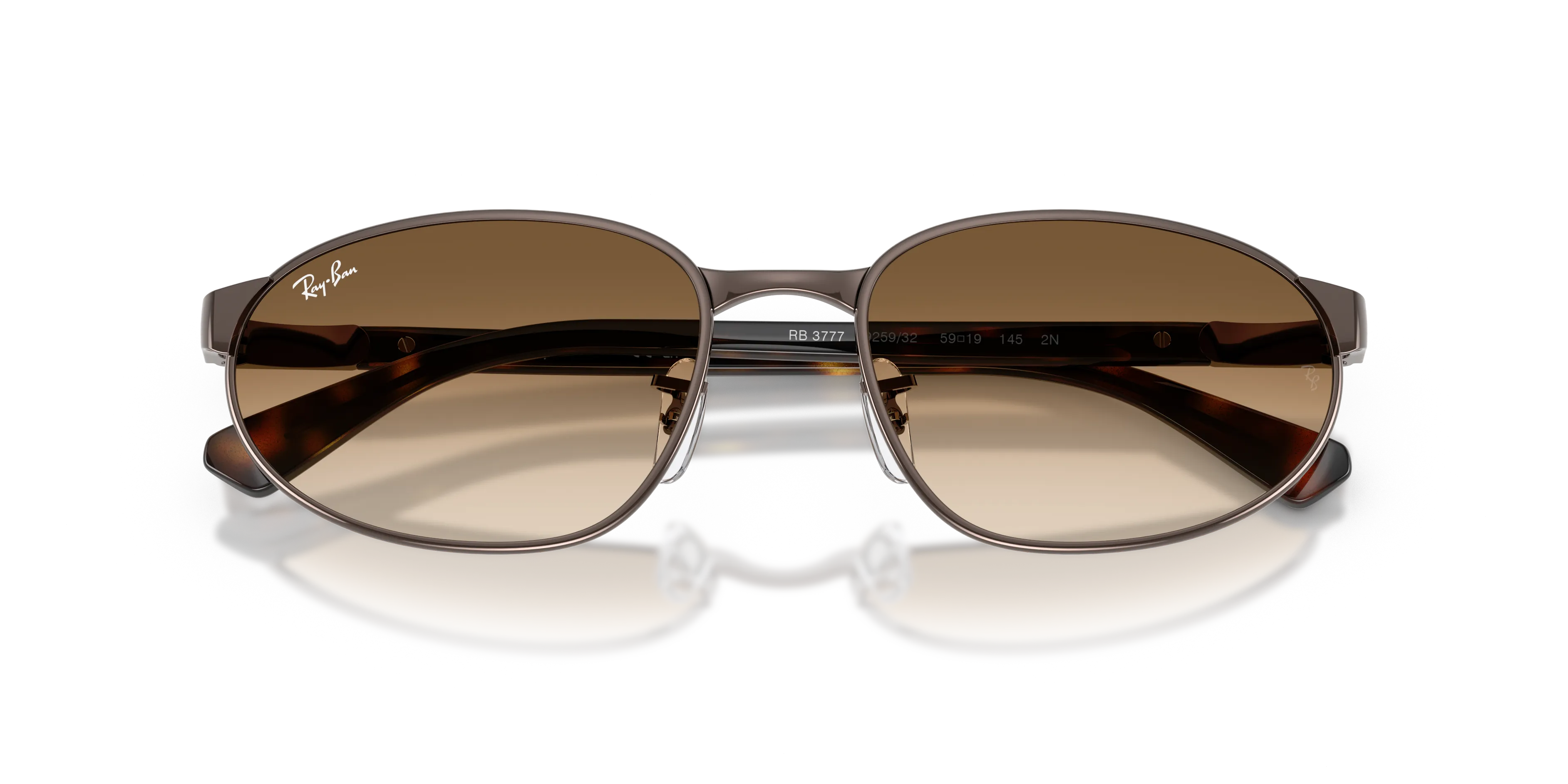 Ray - Ban RB3777 925932 Occhiali da sole Metallo Bronzo Marrone Geometrica Normale Sfumato - immagine 2