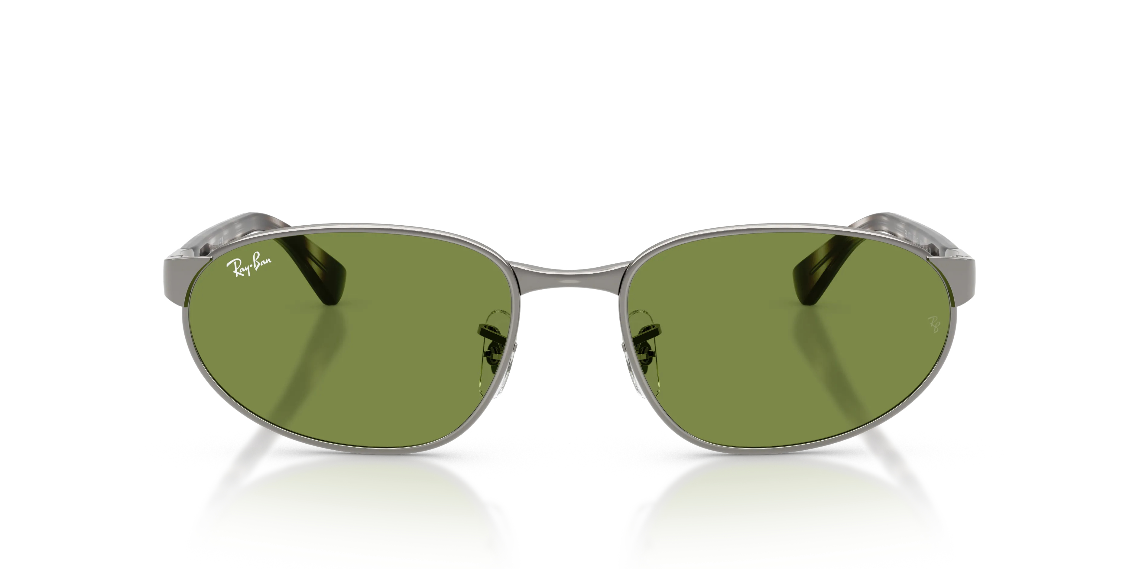 Ray - Ban RB3777 004/4E Occhiali da sole Metallo Grigio Verde Geometrica Normale - immagine 3