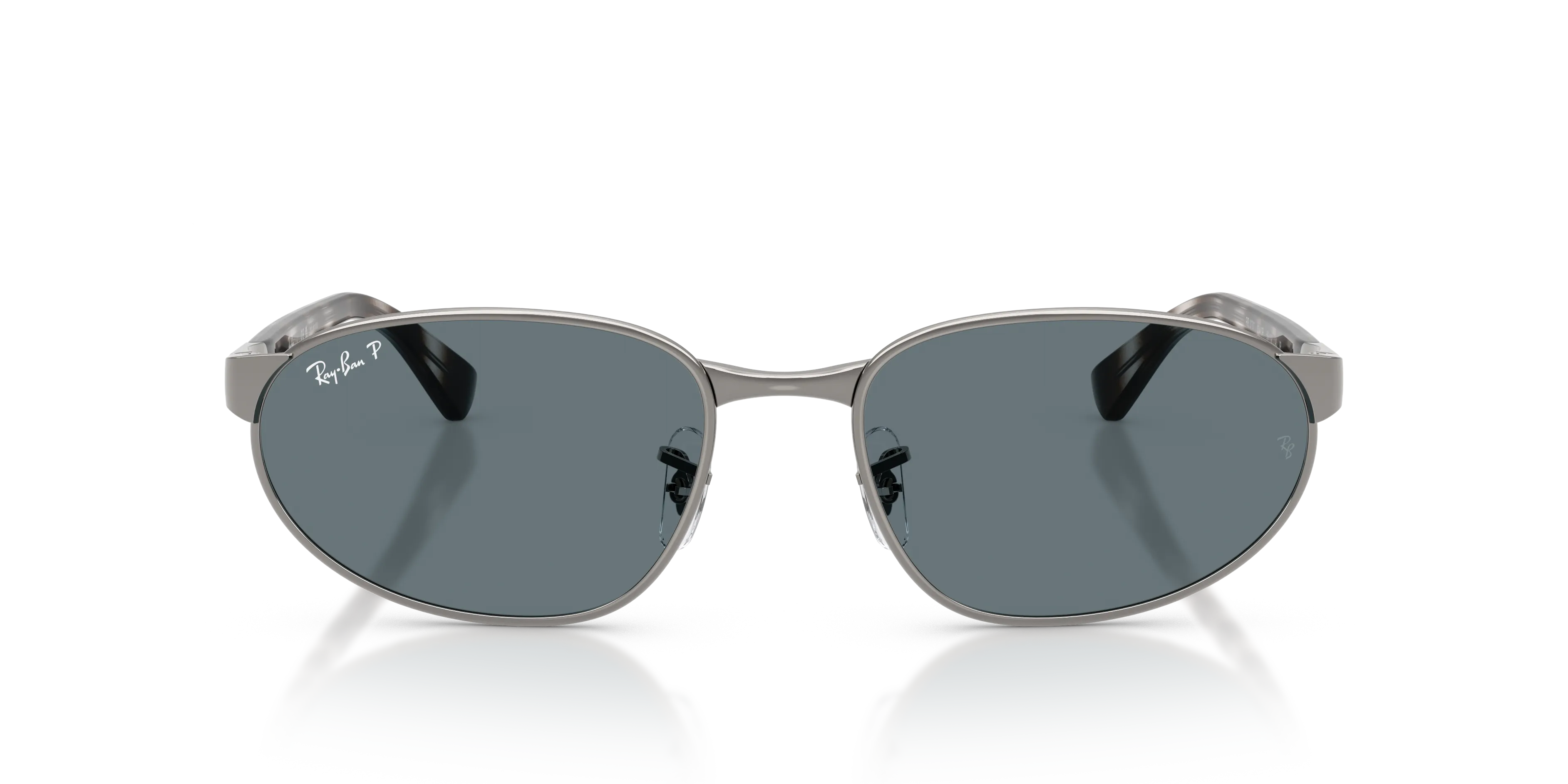 Ray - Ban RB3777 004/3R Occhiali da sole Metallo Grigio Blu Geometrica Polarizzata - immagine 3