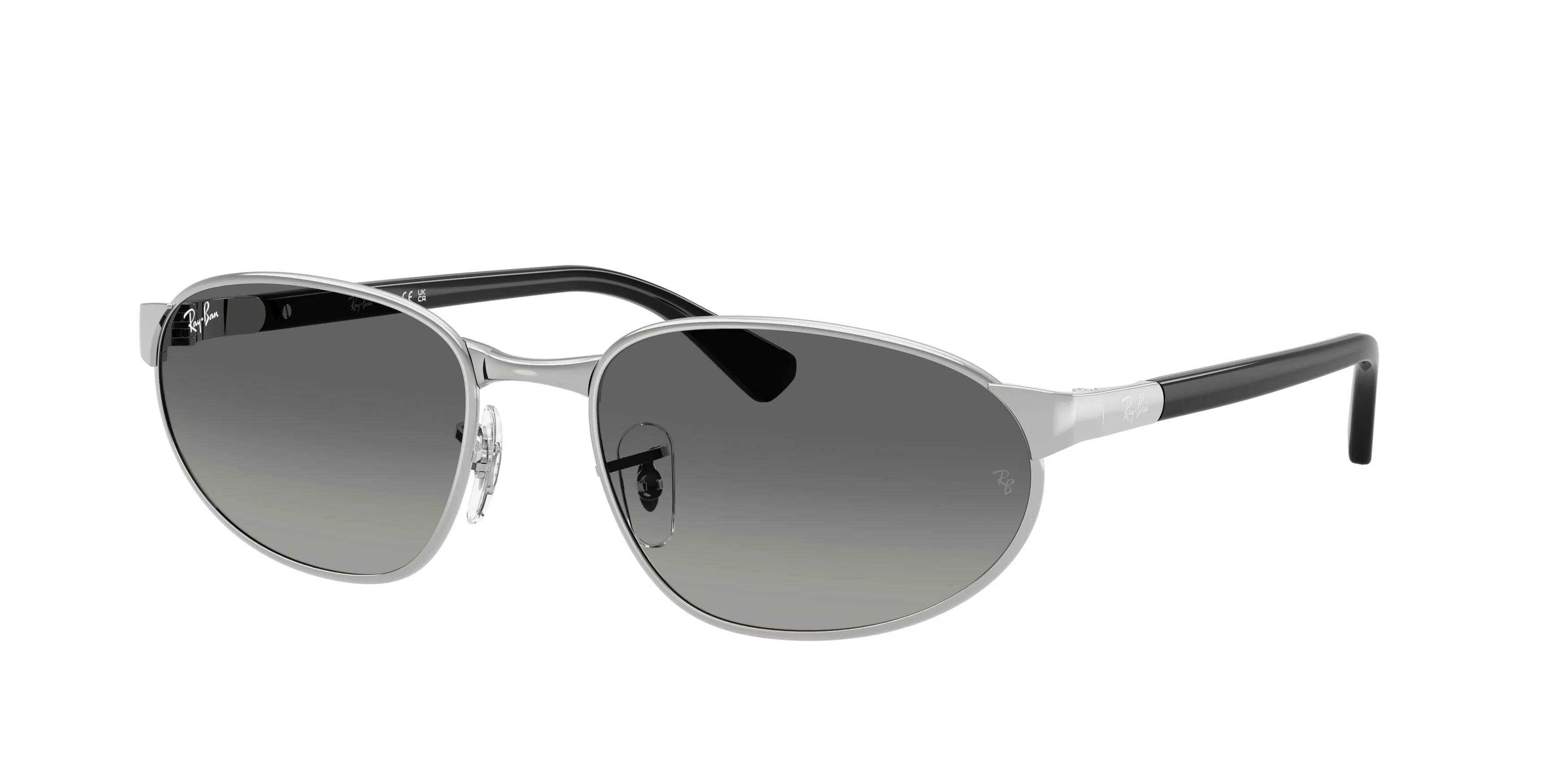 Ray - Ban RB3777 003/71 Occhiali da sole Metallo Argento Grigio Geometrica Normale Sfumato - immagine 1