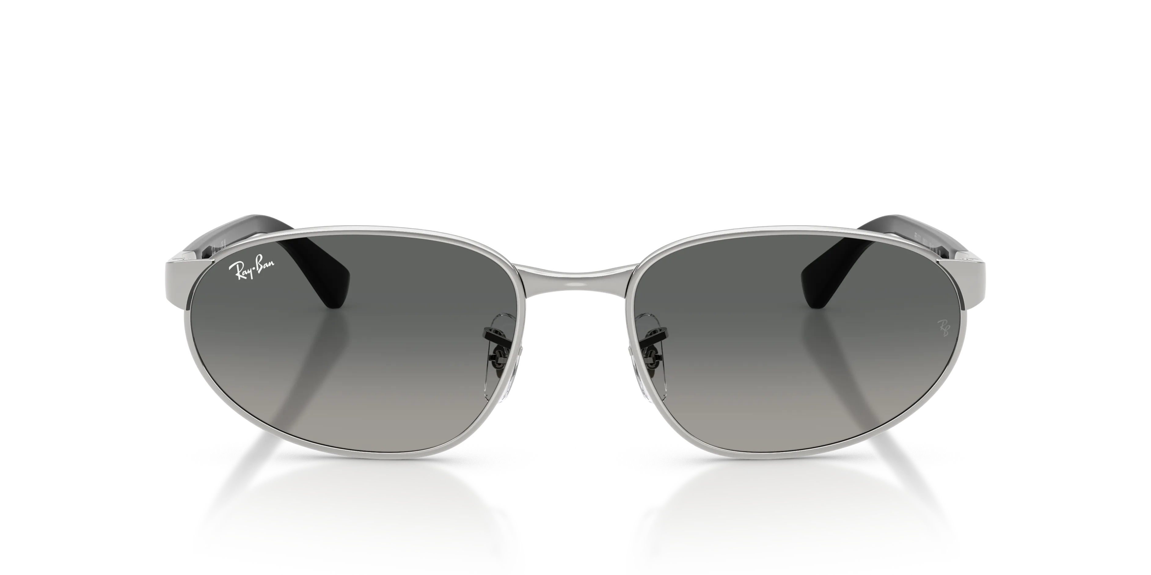 Ray - Ban RB3777 003/71 Occhiali da sole Metallo Argento Grigio Geometrica Normale Sfumato - immagine 3