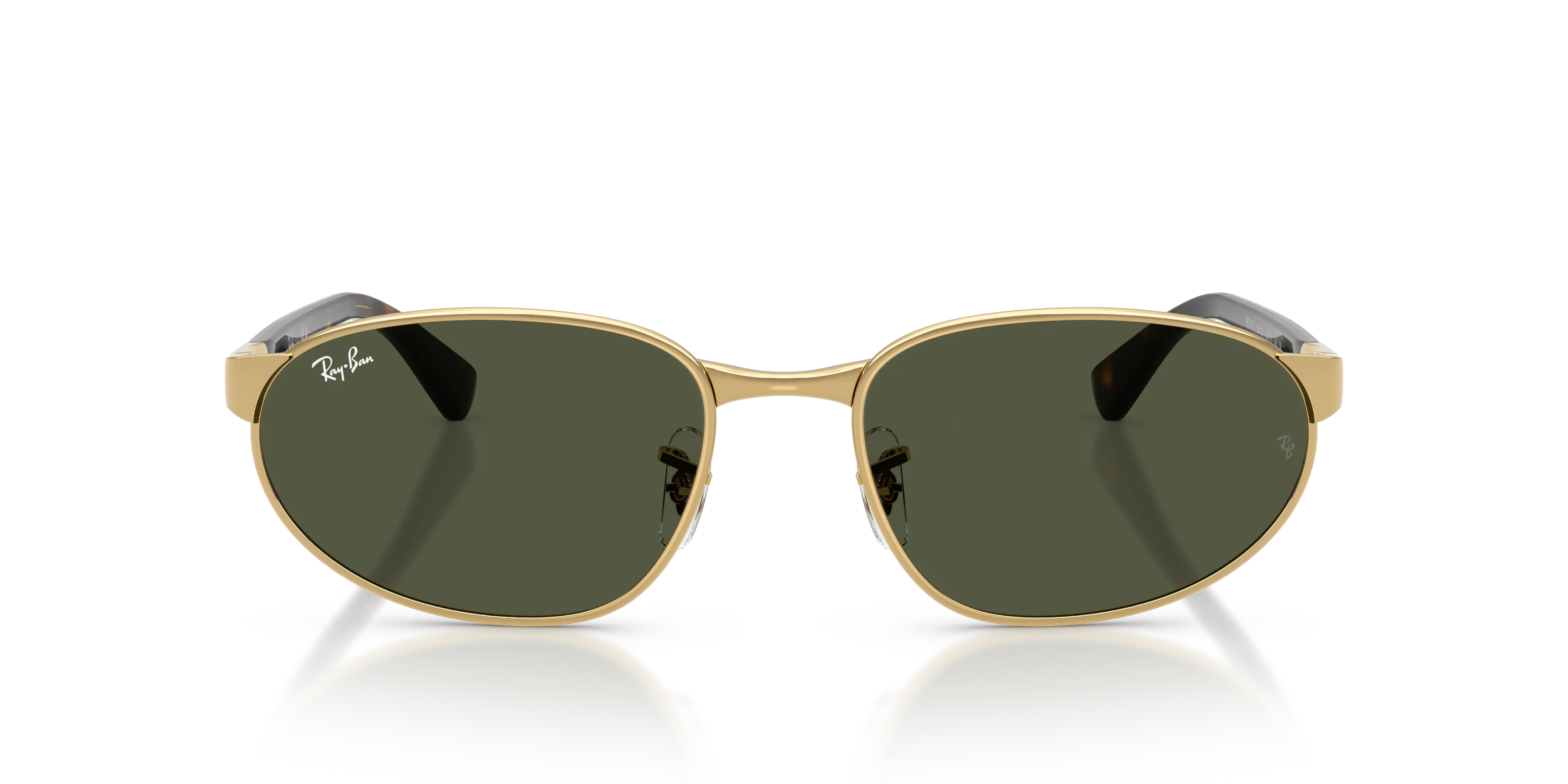 Ray - Ban RB3777 001/31 Occhiali da sole Metallo Oro Verde Geometrica Normale - immagine 3