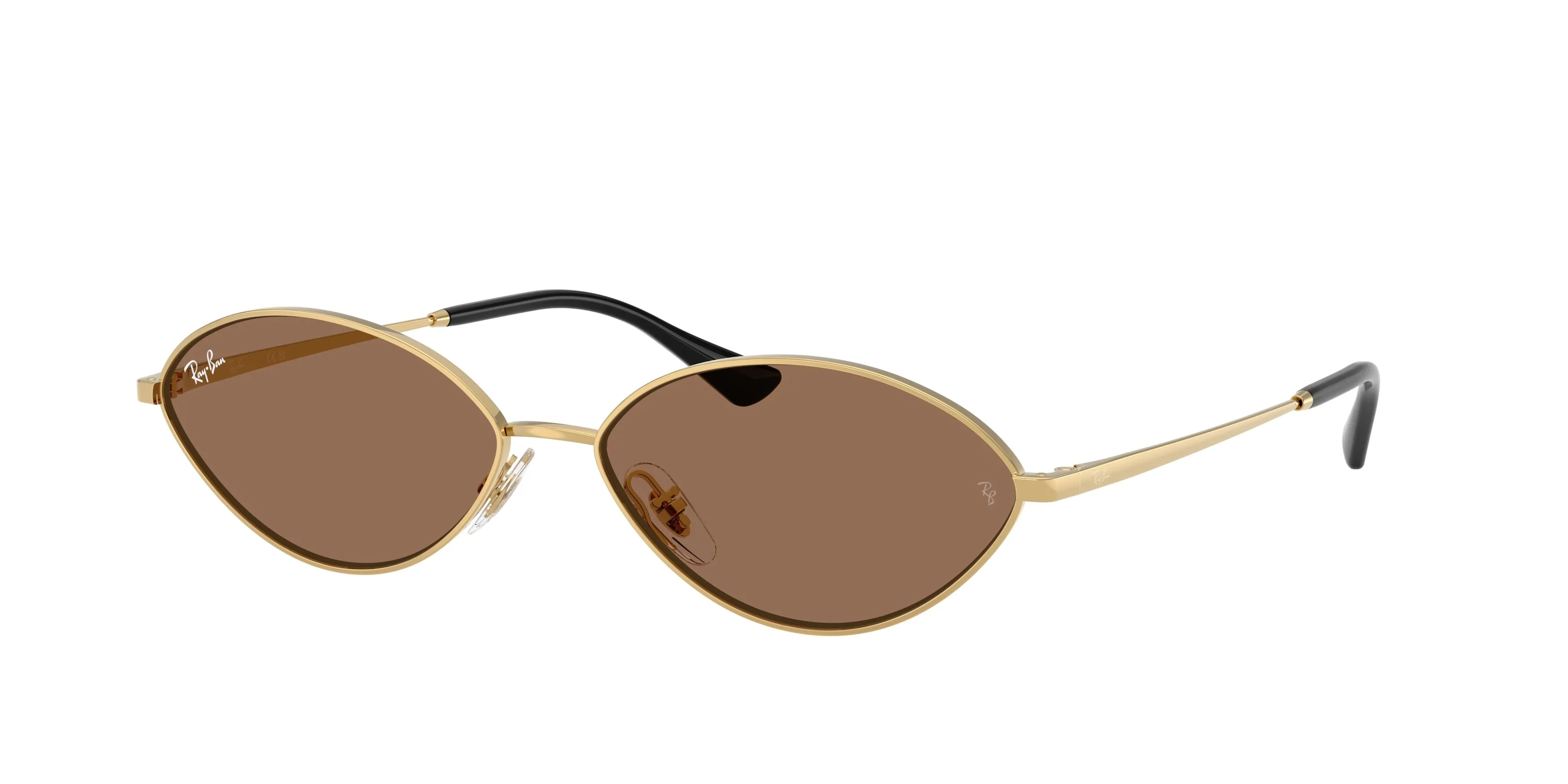 Ray - Ban RB3757 KAI 001/73 Occhiali da sole Metallo Oro Marrone Rotonda Normale - immagine 1