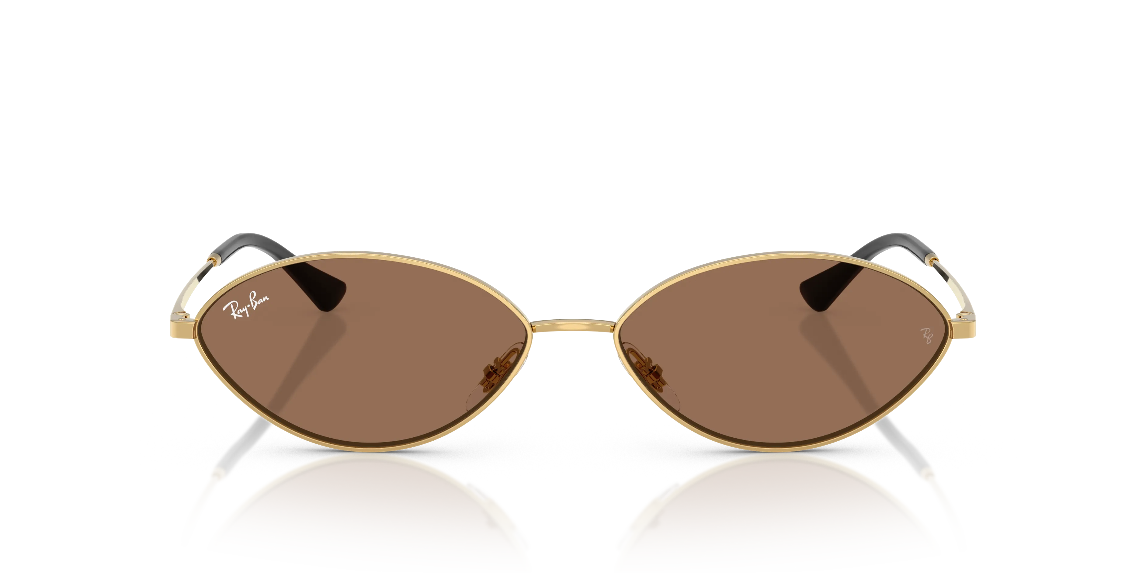 Ray - Ban RB3757 KAI 001/73 Occhiali da sole Metallo Oro Marrone Rotonda Normale - immagine 3