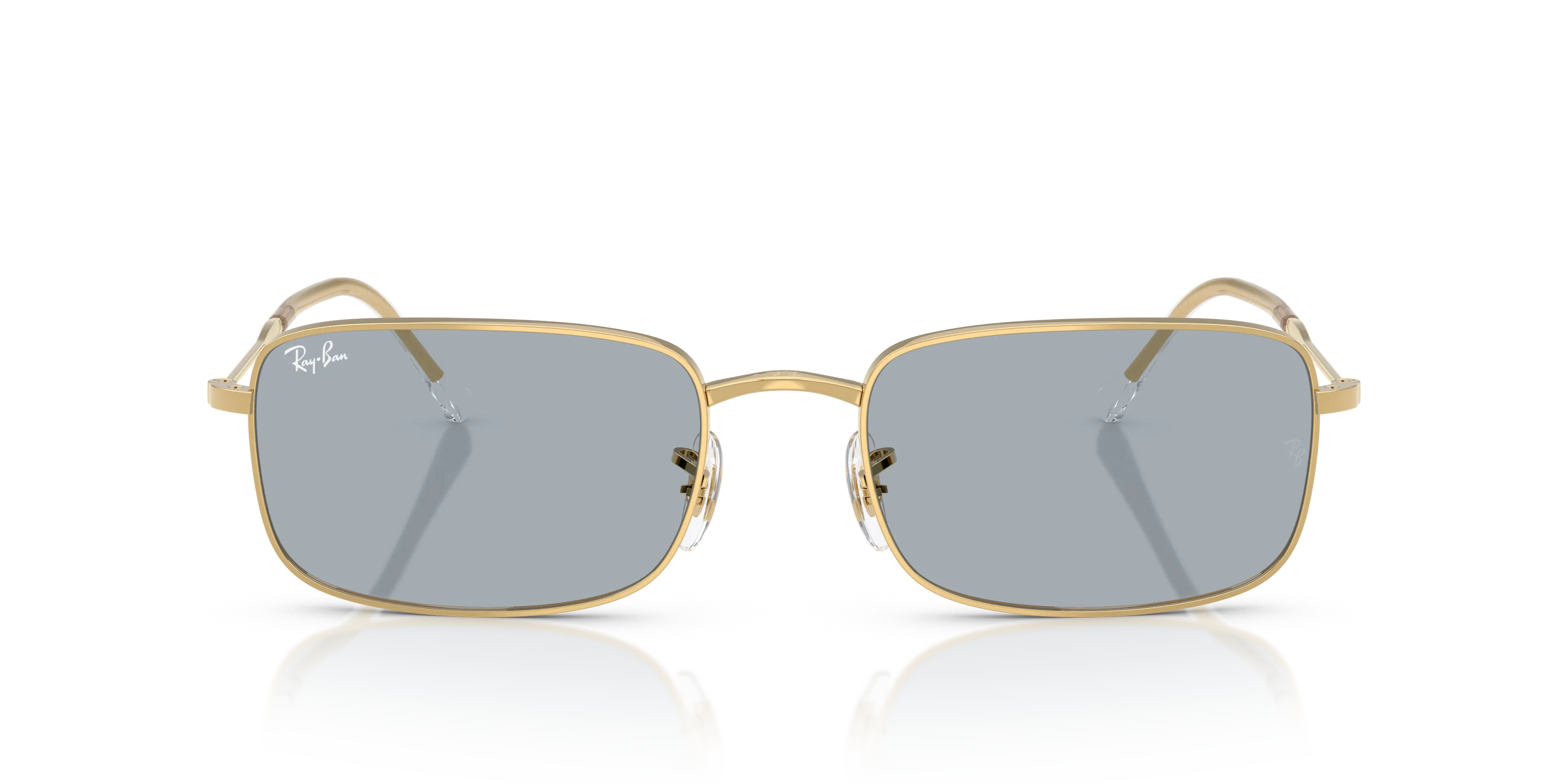 Ray - Ban RB3746 001/R5 Occhiali da sole Metallo Oro Blu Squadrata Normale - immagine 3