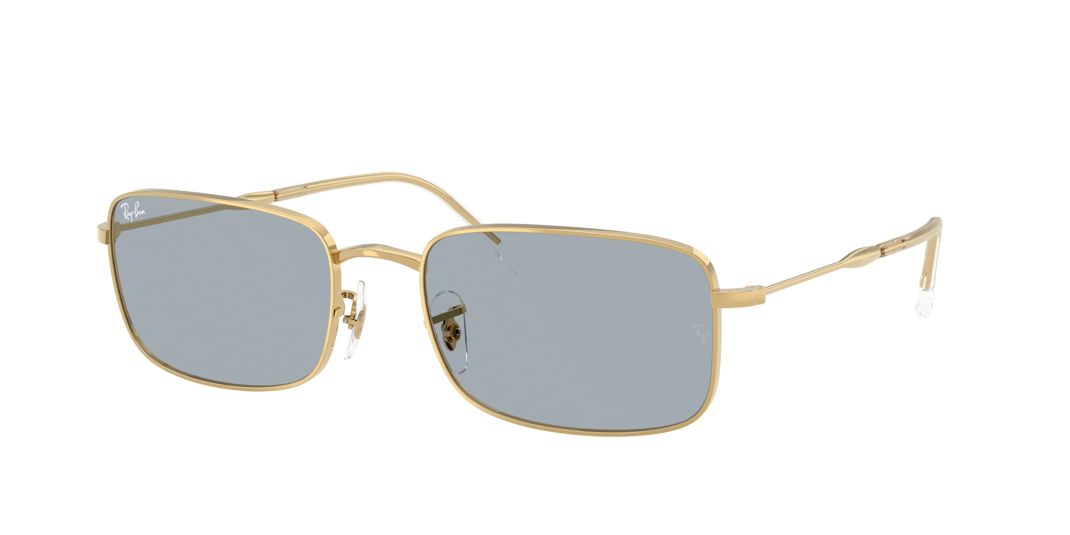 Ray - Ban RB3746 001/R5 Occhiali da sole Metallo Oro Blu Squadrata Normale - immagine 1