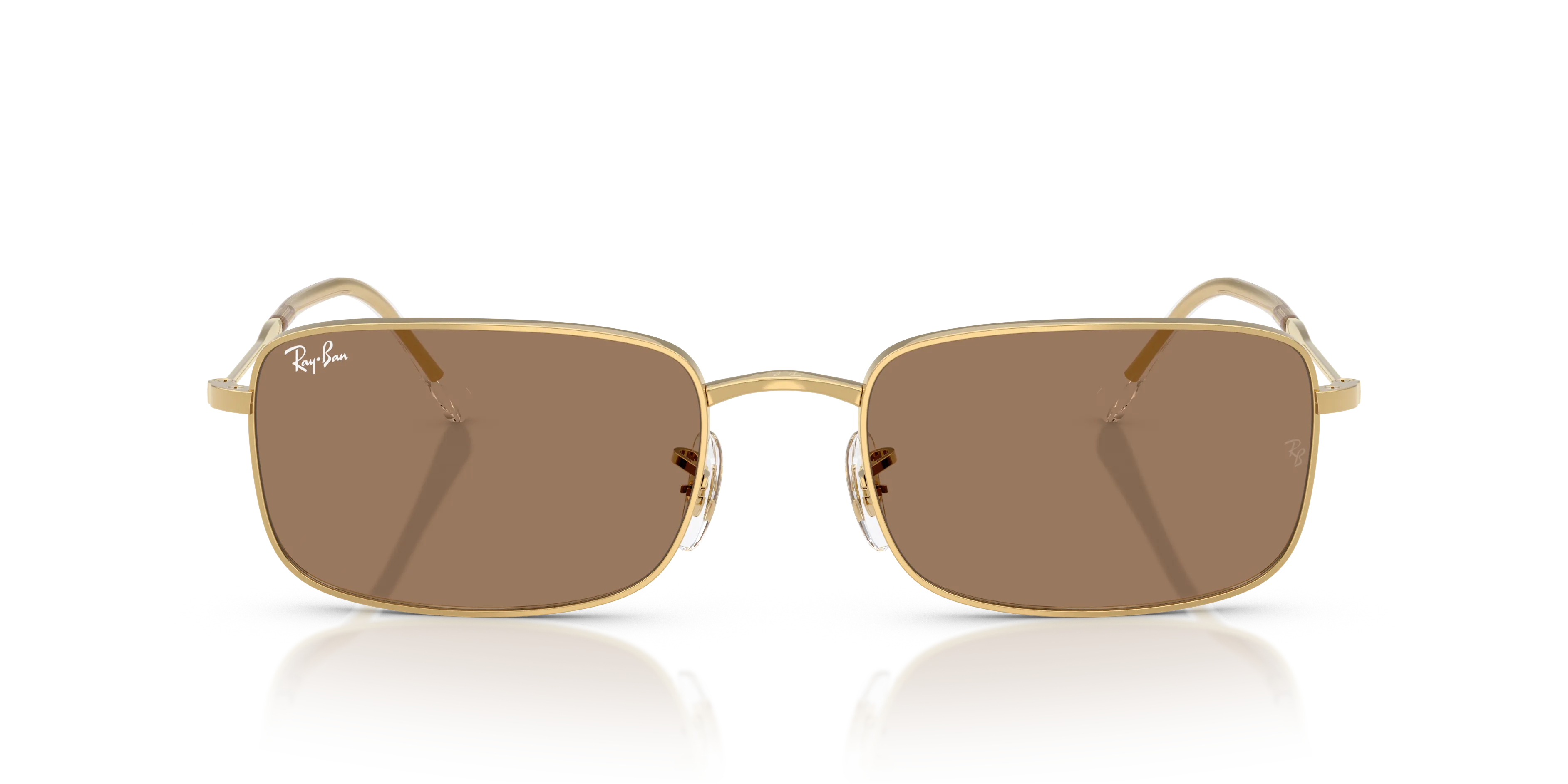 Ray - Ban RB3746 001/73 Occhiali da sole Metallo Oro Marrone Squadrata Normale - immagine 3