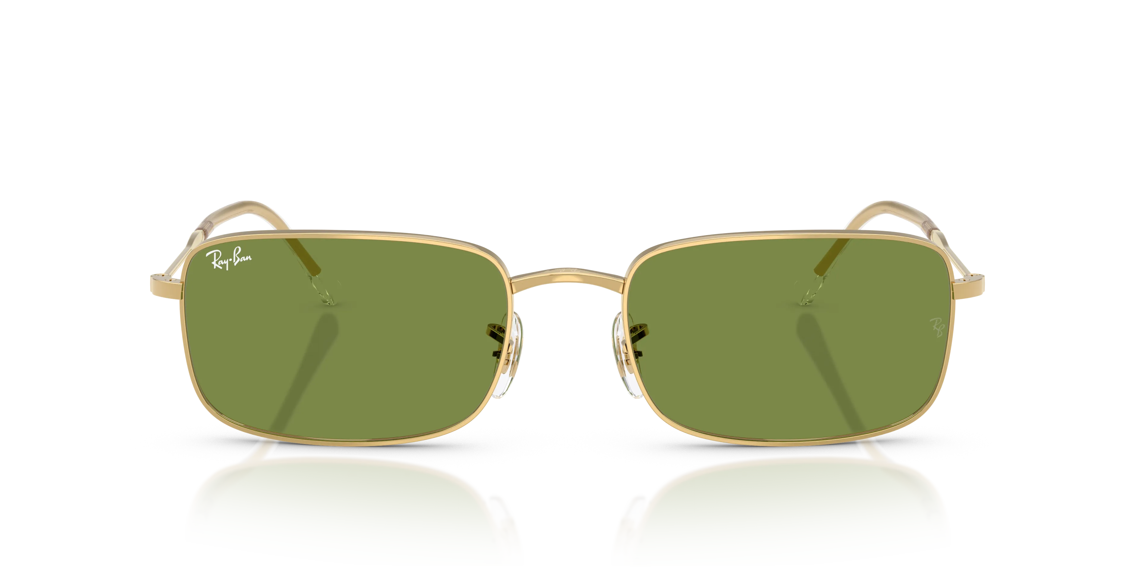Ray - Ban RB3746 001/4E Occhiali da sole Metallo Oro Verde Squadrata Normale - immagine 3