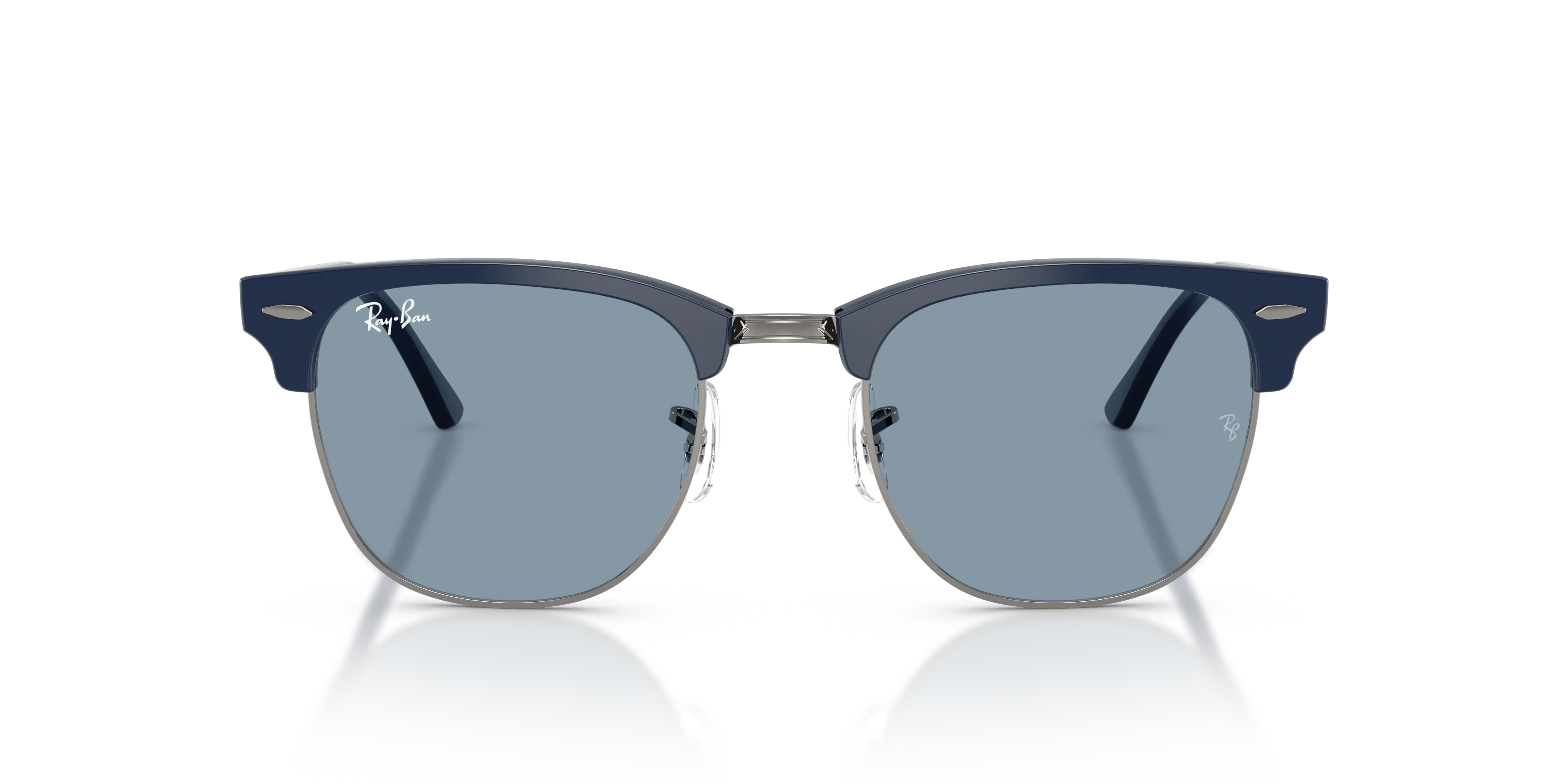 Ray - Ban RB3016 CLUBMASTER 687956 Occhiali da sole Acetato Blu Blu Squadrata Normale - immagine 3