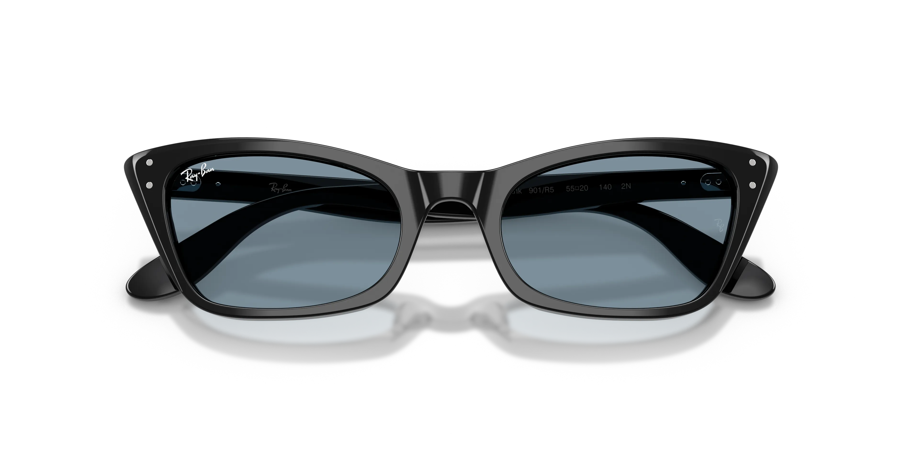 Ray - Ban RB2299 LADY BURBANK 901/R5 Occhiali da sole Acetato Nero Blu Cat Eye Normale - immagine 2