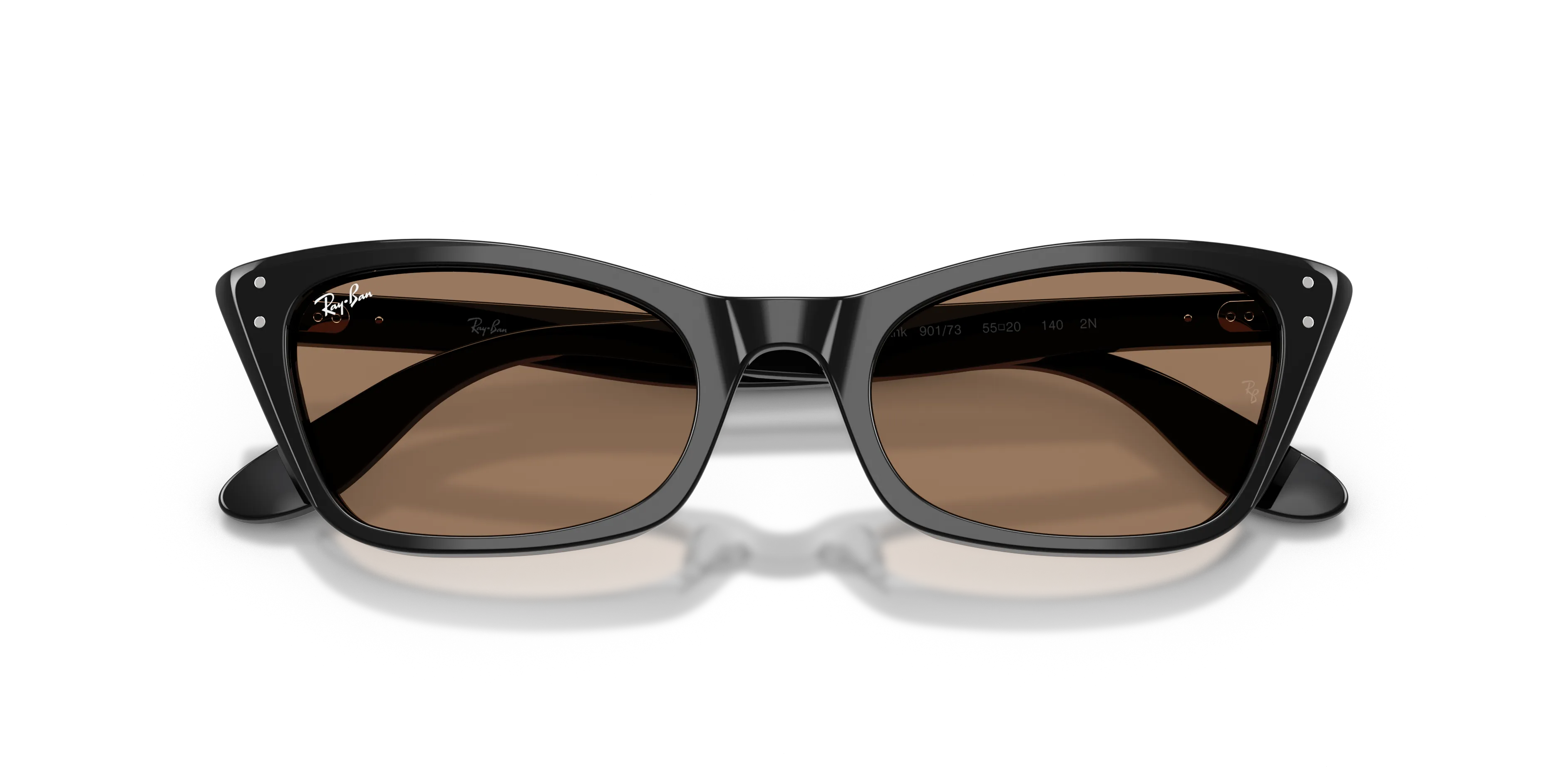 Ray - Ban RB2299 LADY BURBANK 901/73 Occhiali da sole Acetato Nero Marrone Cat Eye Normale - immagine 2