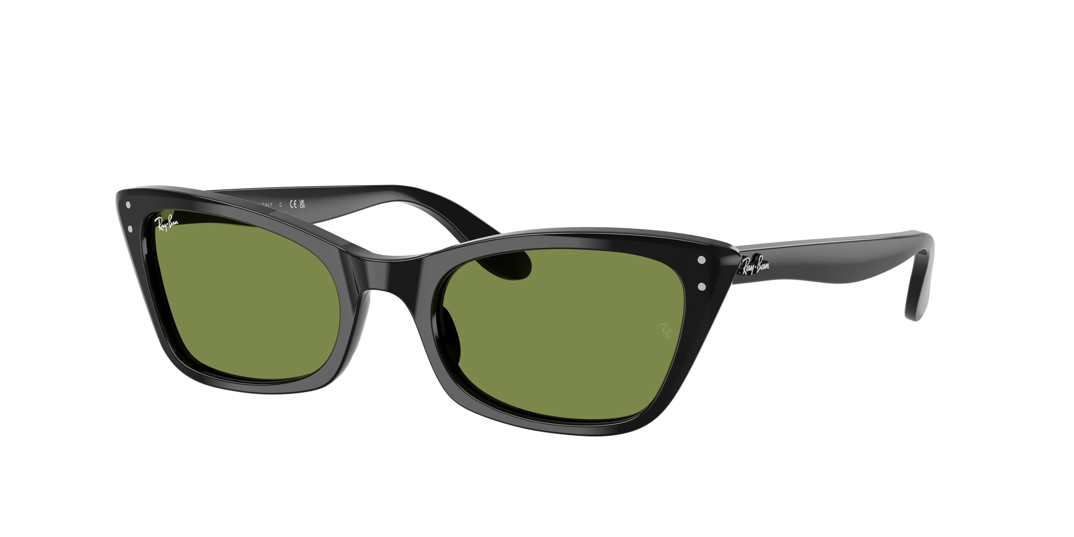 Ray - Ban RB2299 LADY BURBANK 901/4E Occhiali da sole Acetato Nero Verde Cat Eye Normale - immagine 1