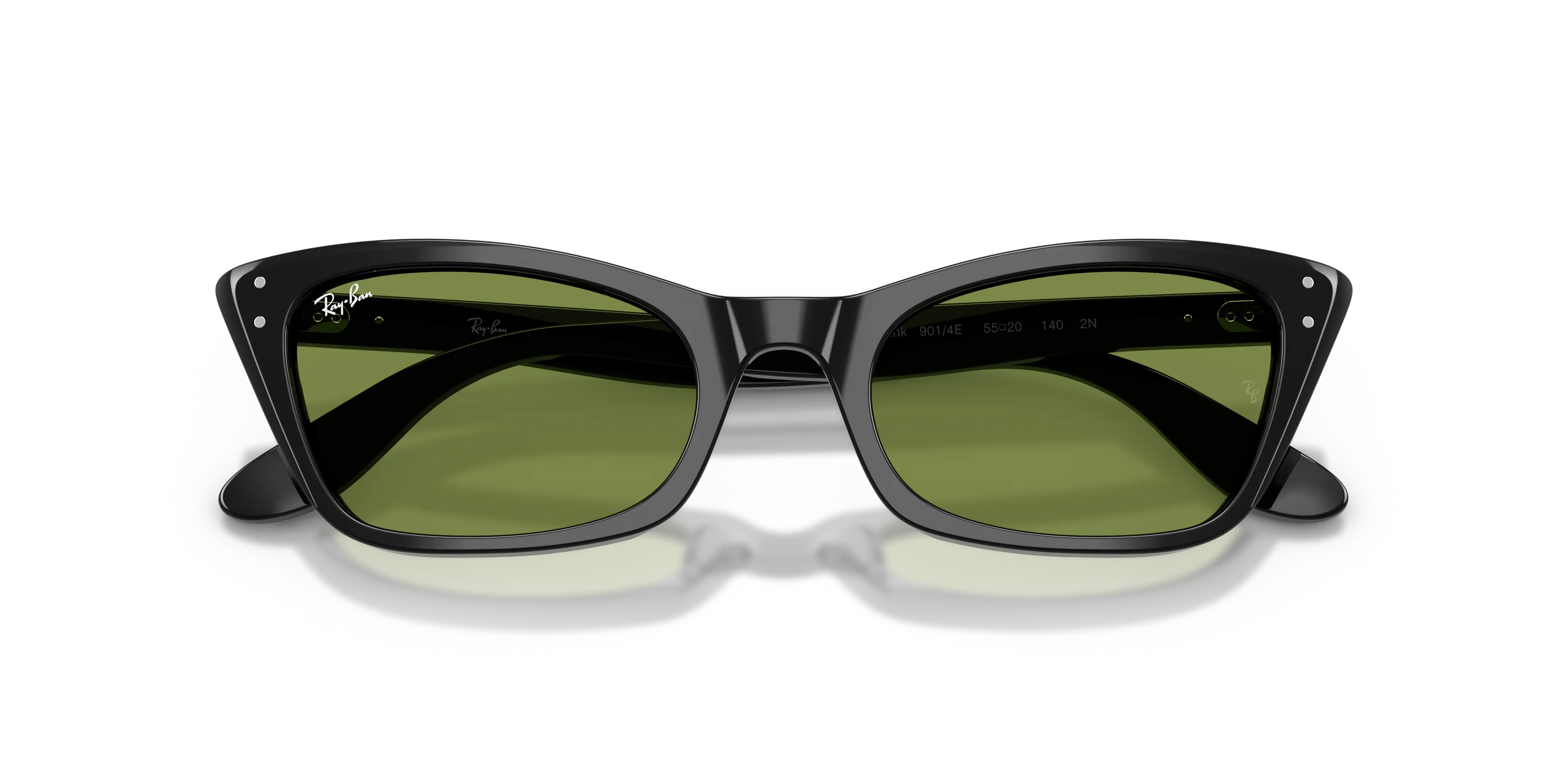 Ray - Ban RB2299 LADY BURBANK 901/4E Occhiali da sole Acetato Nero Verde Cat Eye Normale - immagine 2