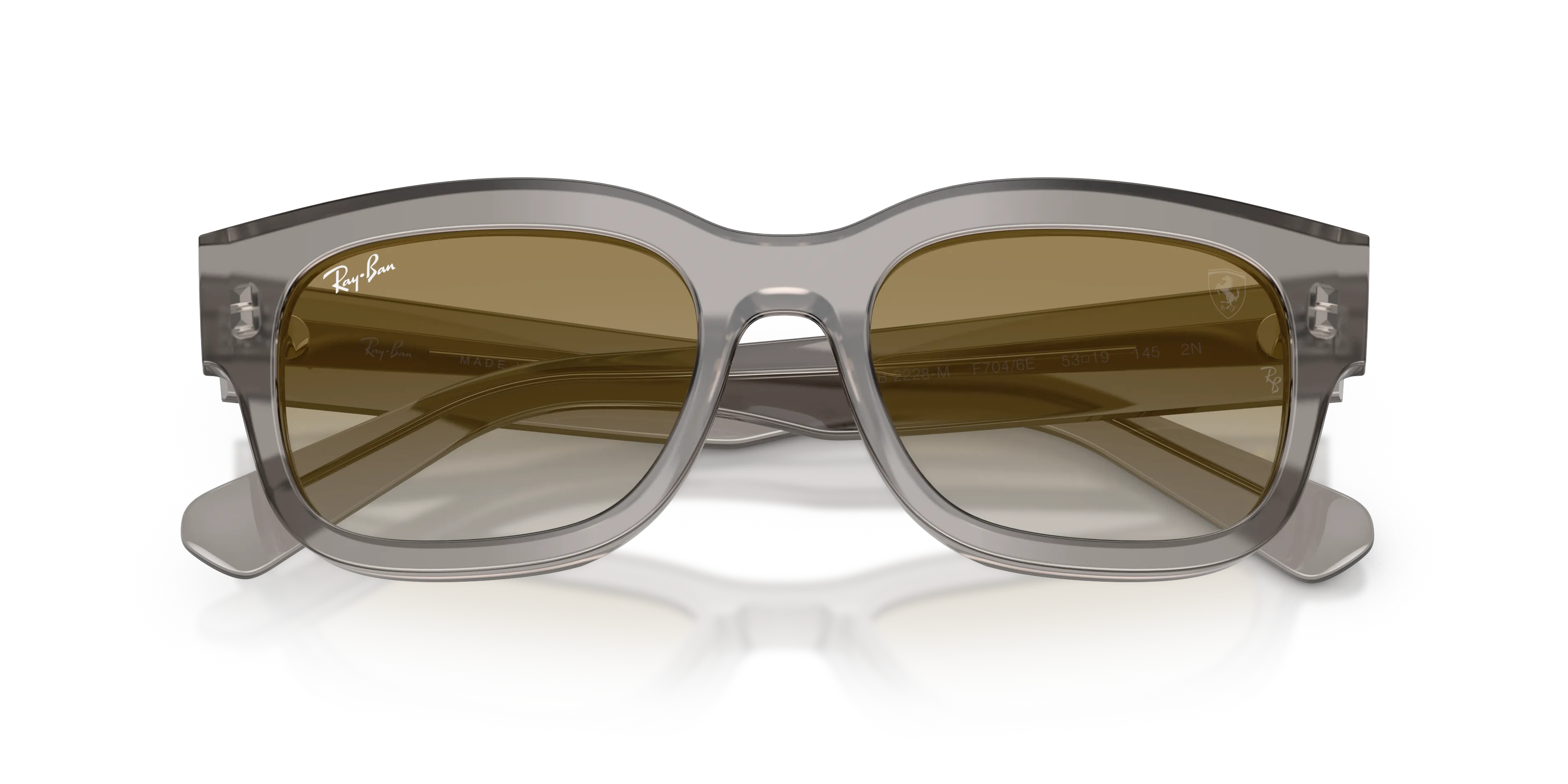 Ray - Ban RB2228M F7046E Occhiali da sole Acetato Grigio Marrone Squadrata Specchiate - immagine 2