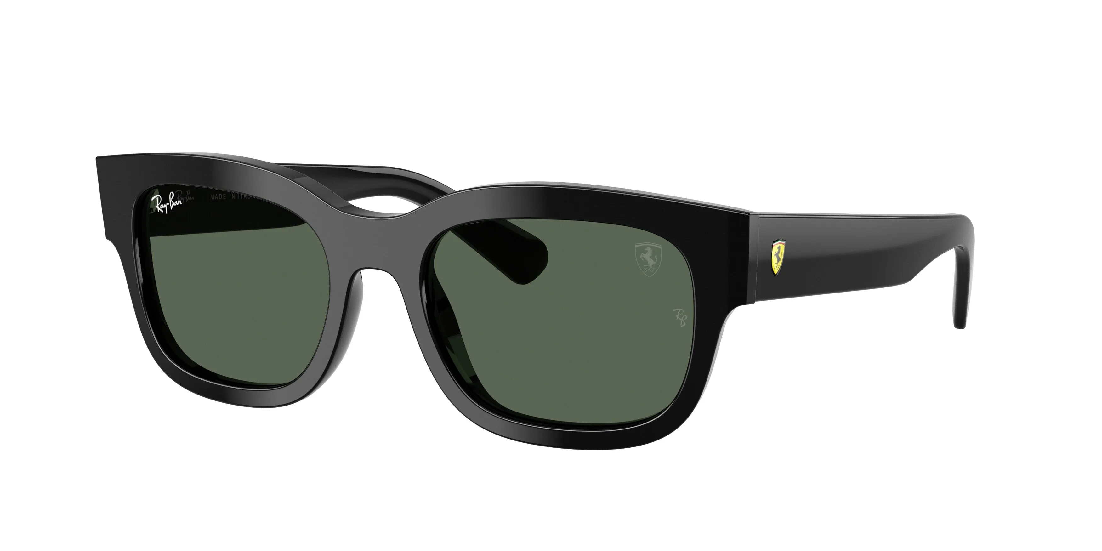 Ray - Ban RB2228M F60171 Occhiali da sole Acetato Nero Verde Squadrata Normale - immagine 1