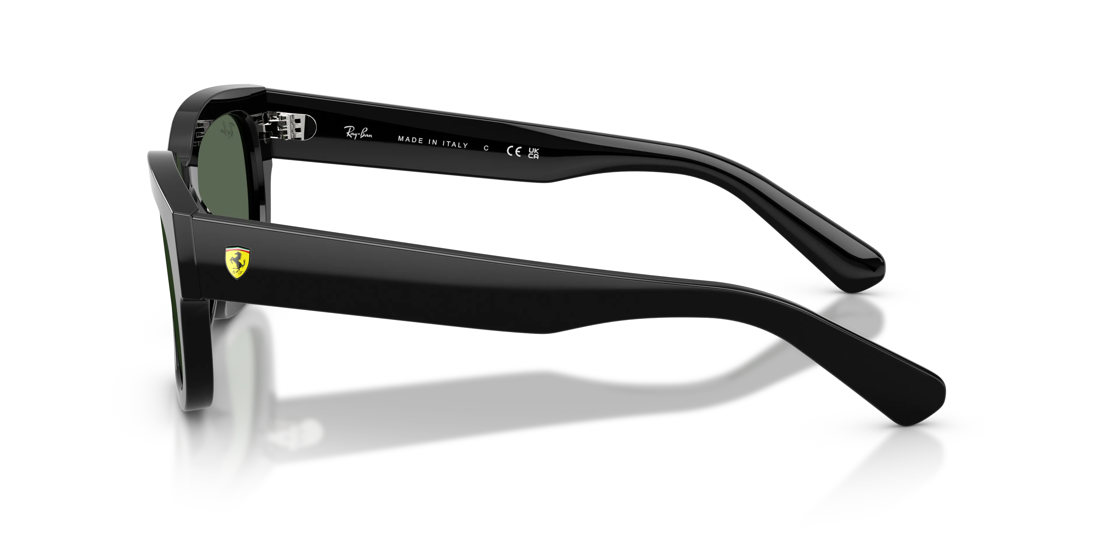 Ray - Ban RB2228M F60171 Occhiali da sole Acetato Nero Verde Squadrata Normale - immagine 4