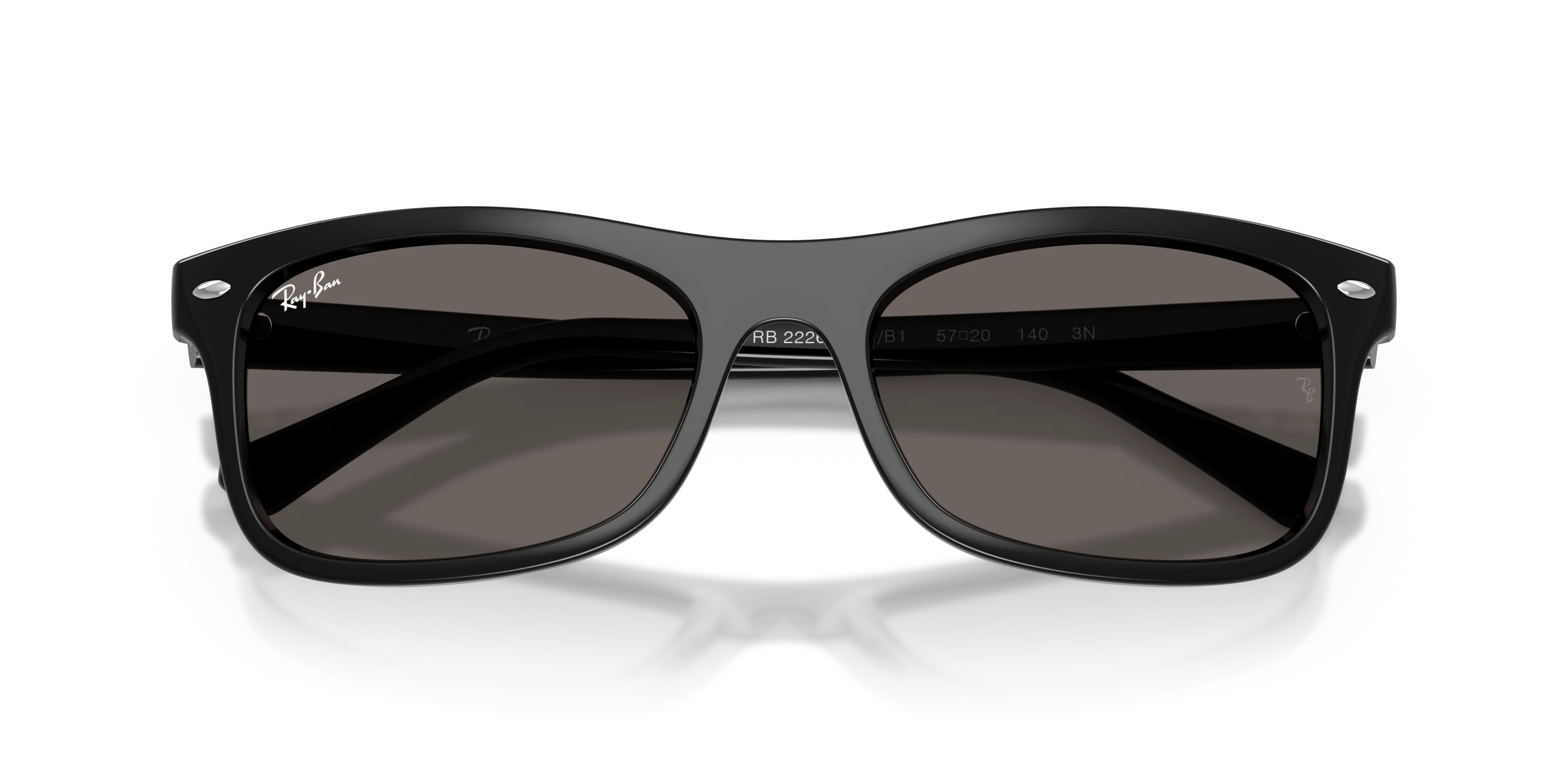 Ray - Ban RB2226 901/B1 Occhiali da sole Acetato Nero Grigio Squadrata Normale - immagine 2